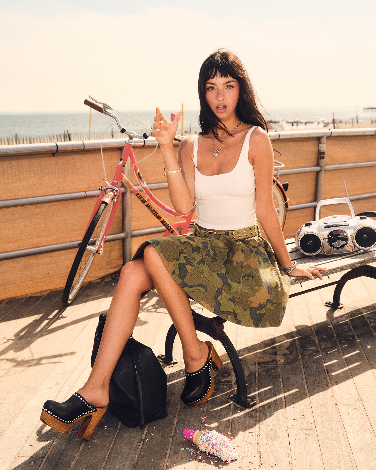 Studded heels womens footwear styled with casual denim for outfit inspiration