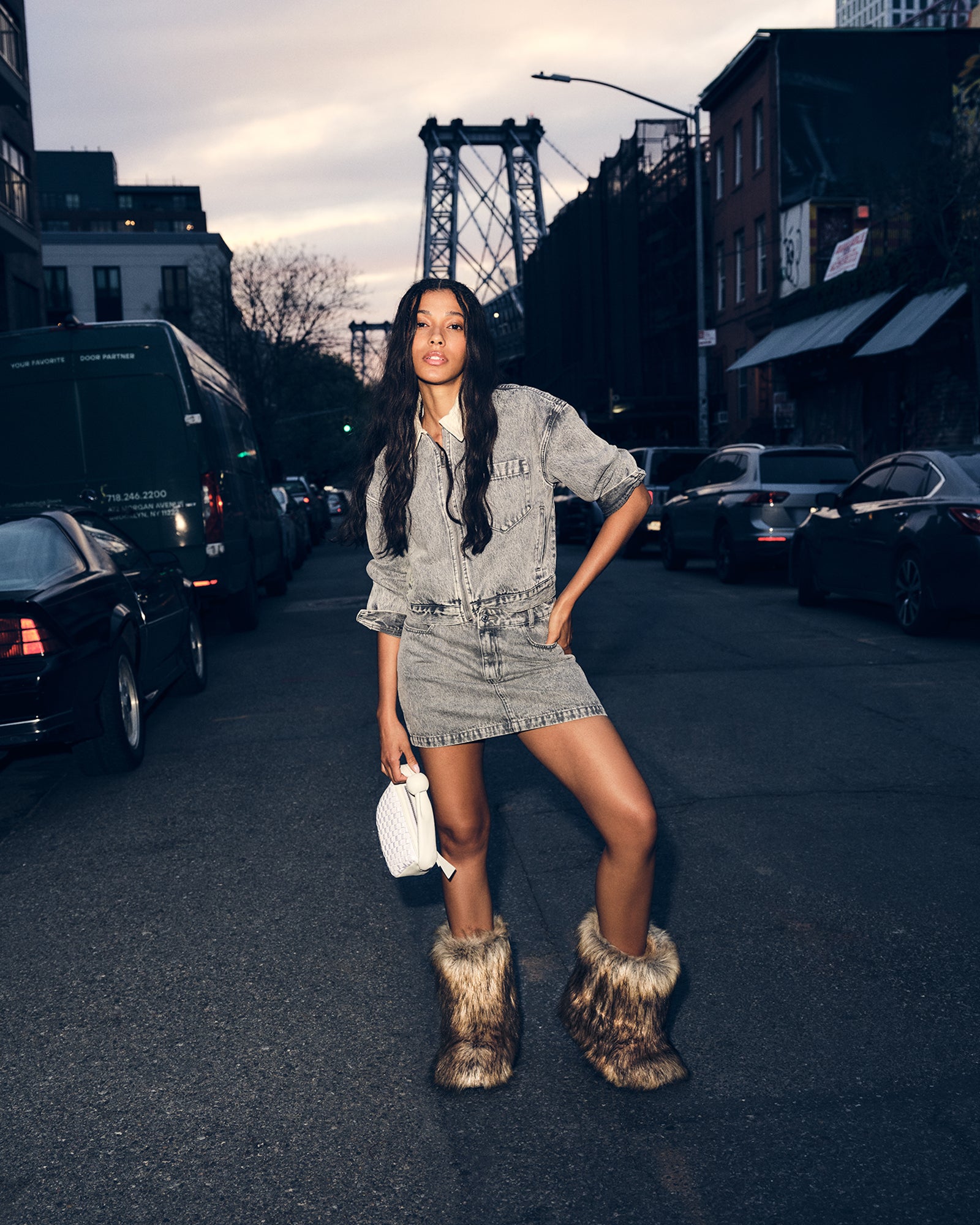 Side view of cozy faux fur ankle boots for women, perfect for winter wear.