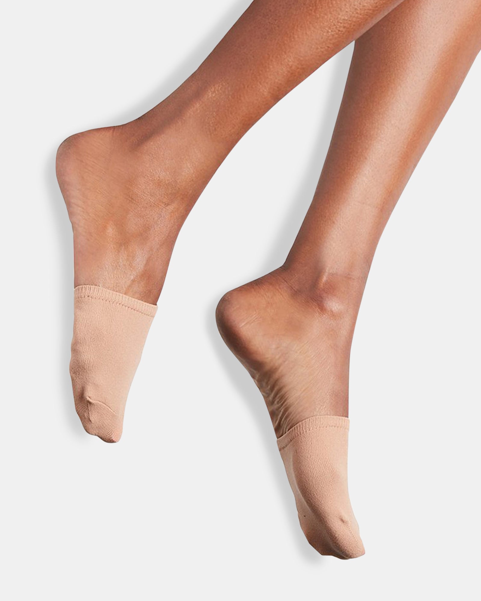 Close-up of socks for toe with sleek design in black and tan