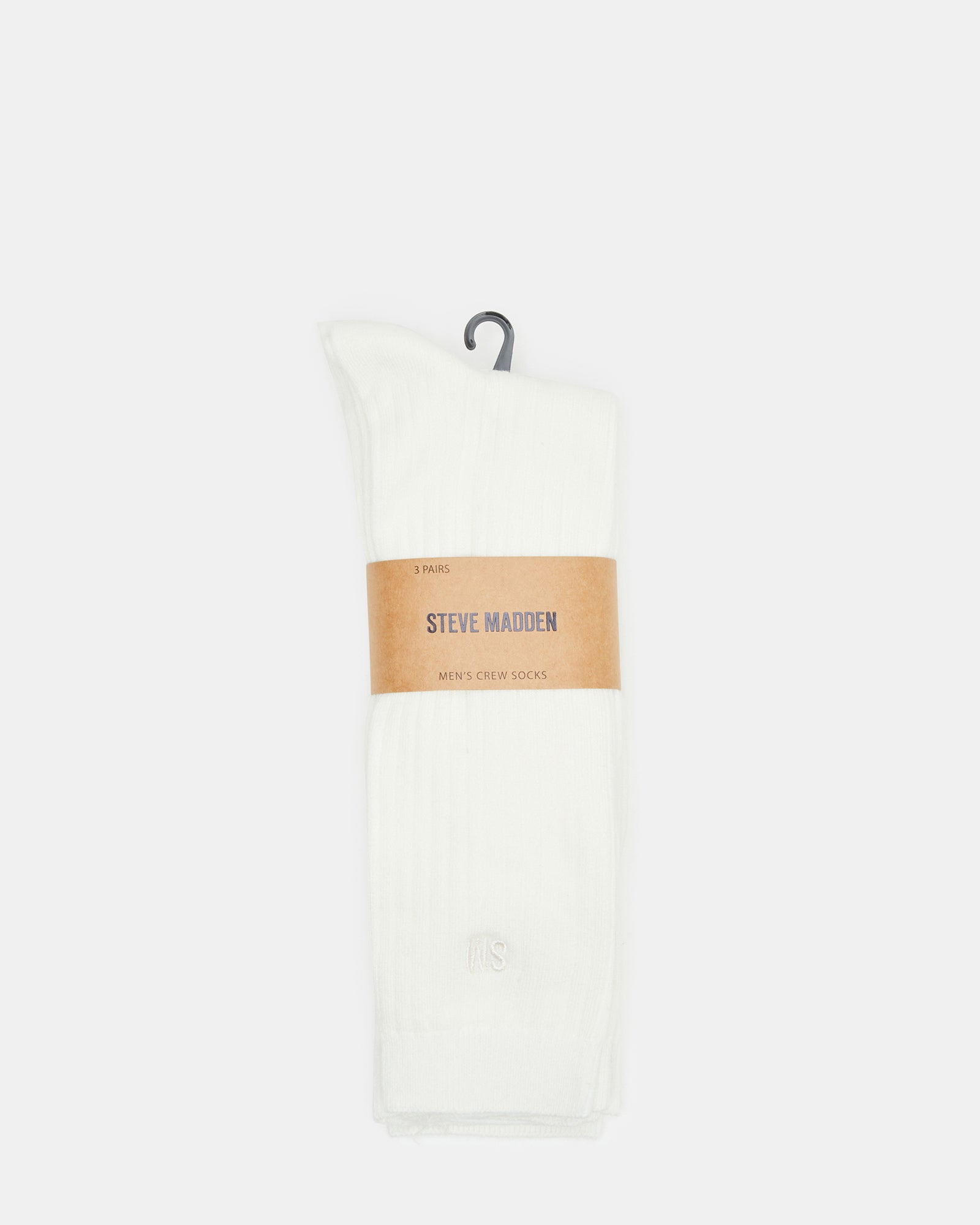 Mens crew socks in ivory color, perfect for all-day wear.