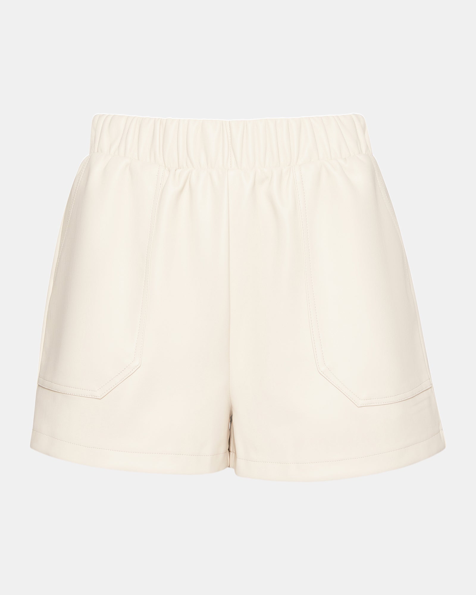 Side view of shorts emphasizing functional pockets and waistband fit.