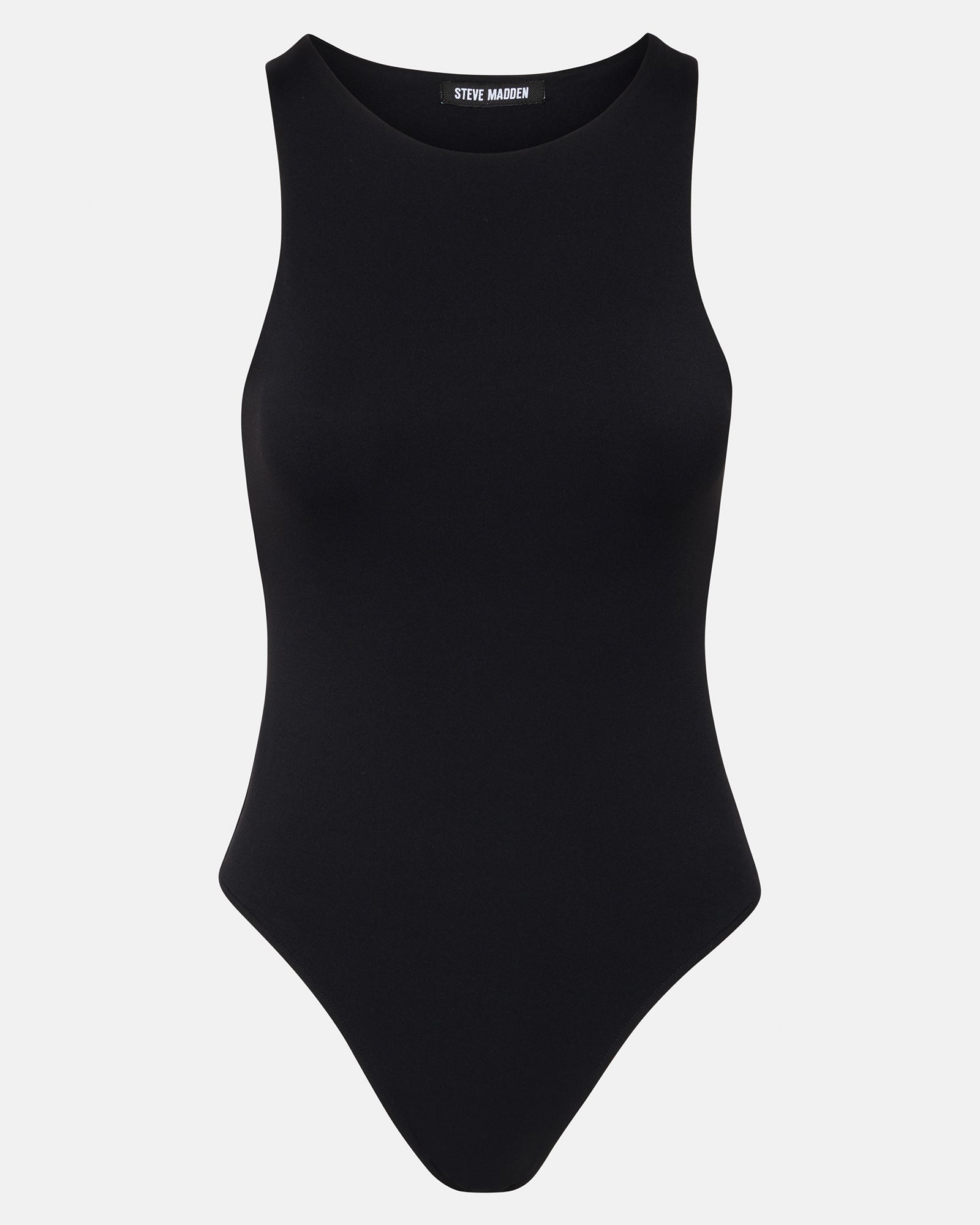 Back view showing bodysuits smooth silhouette with skinny jeans