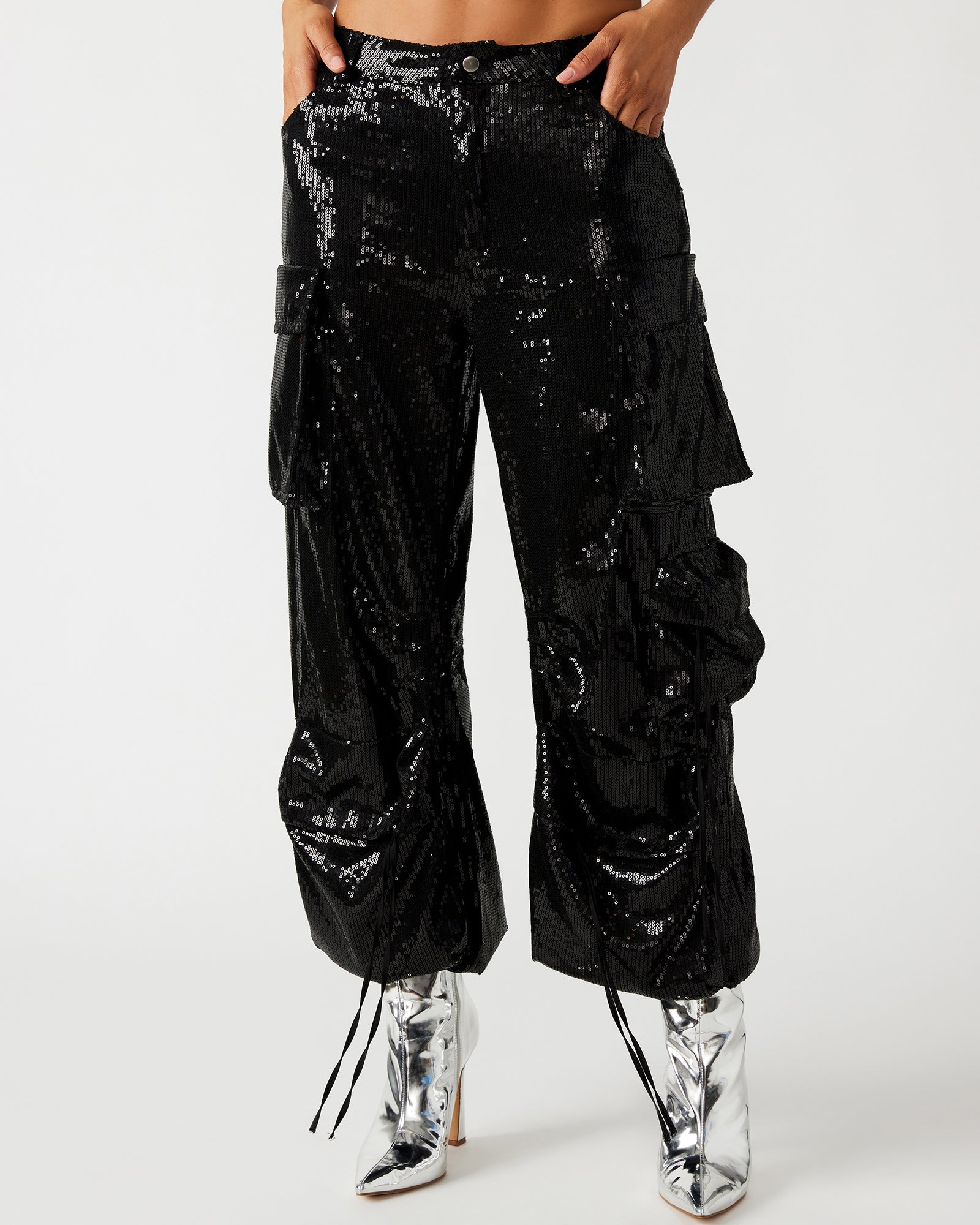 Wide angle of pants in motion showing structured fit and breathability for city walks.