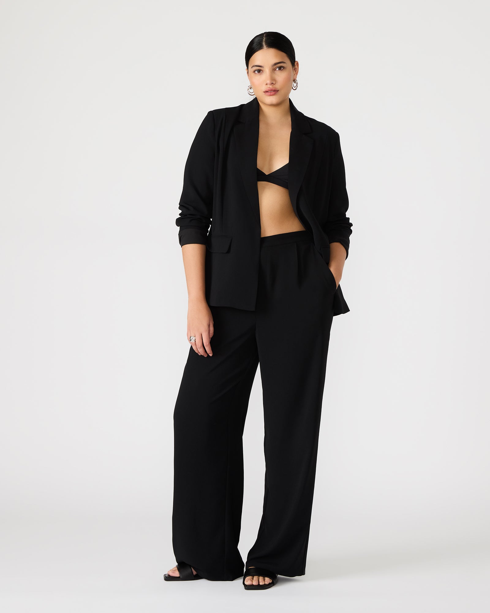 Payton black dress trousers womens, styled with a white blouse