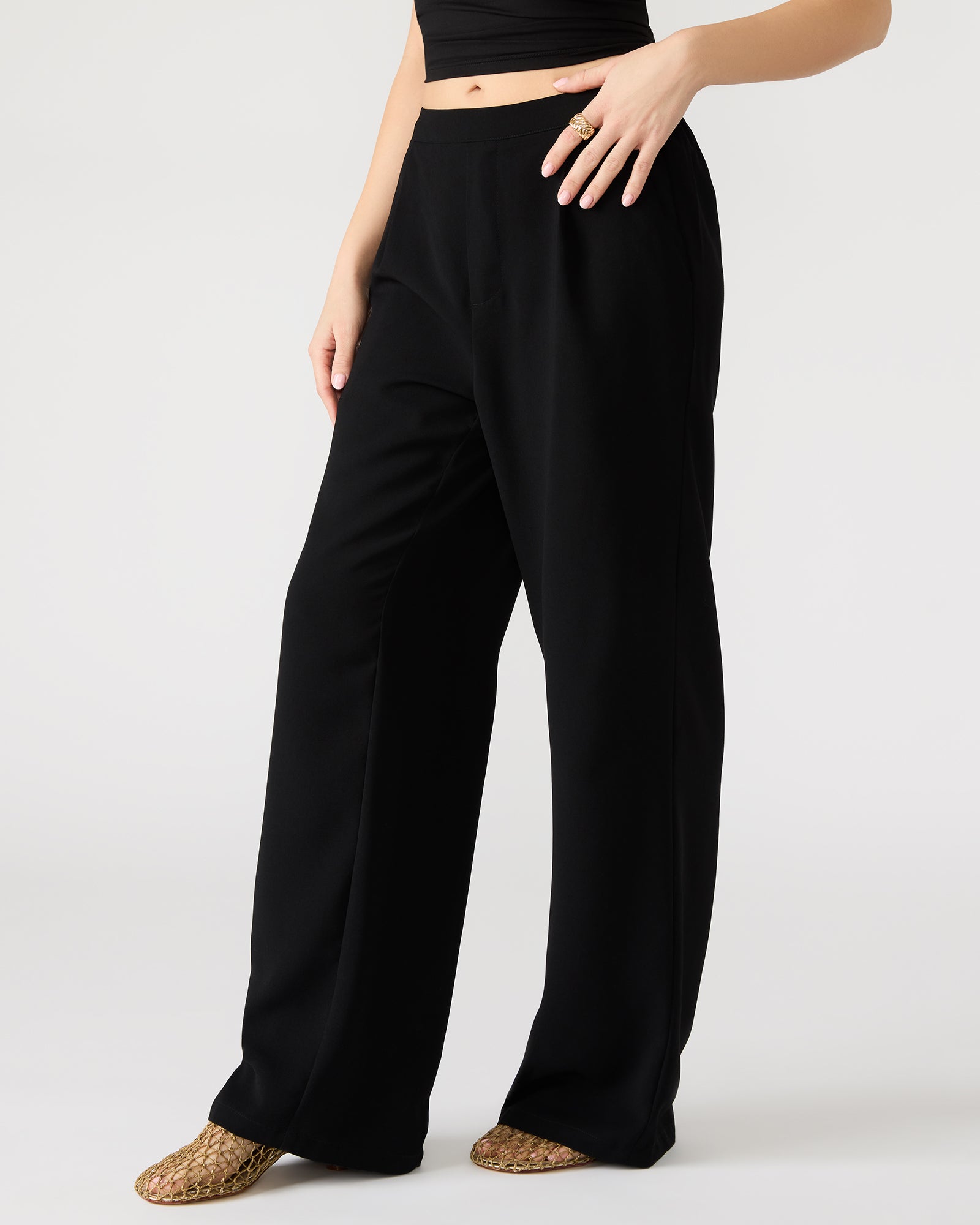 Payton black dress trousers womens, styled with a white blouse
