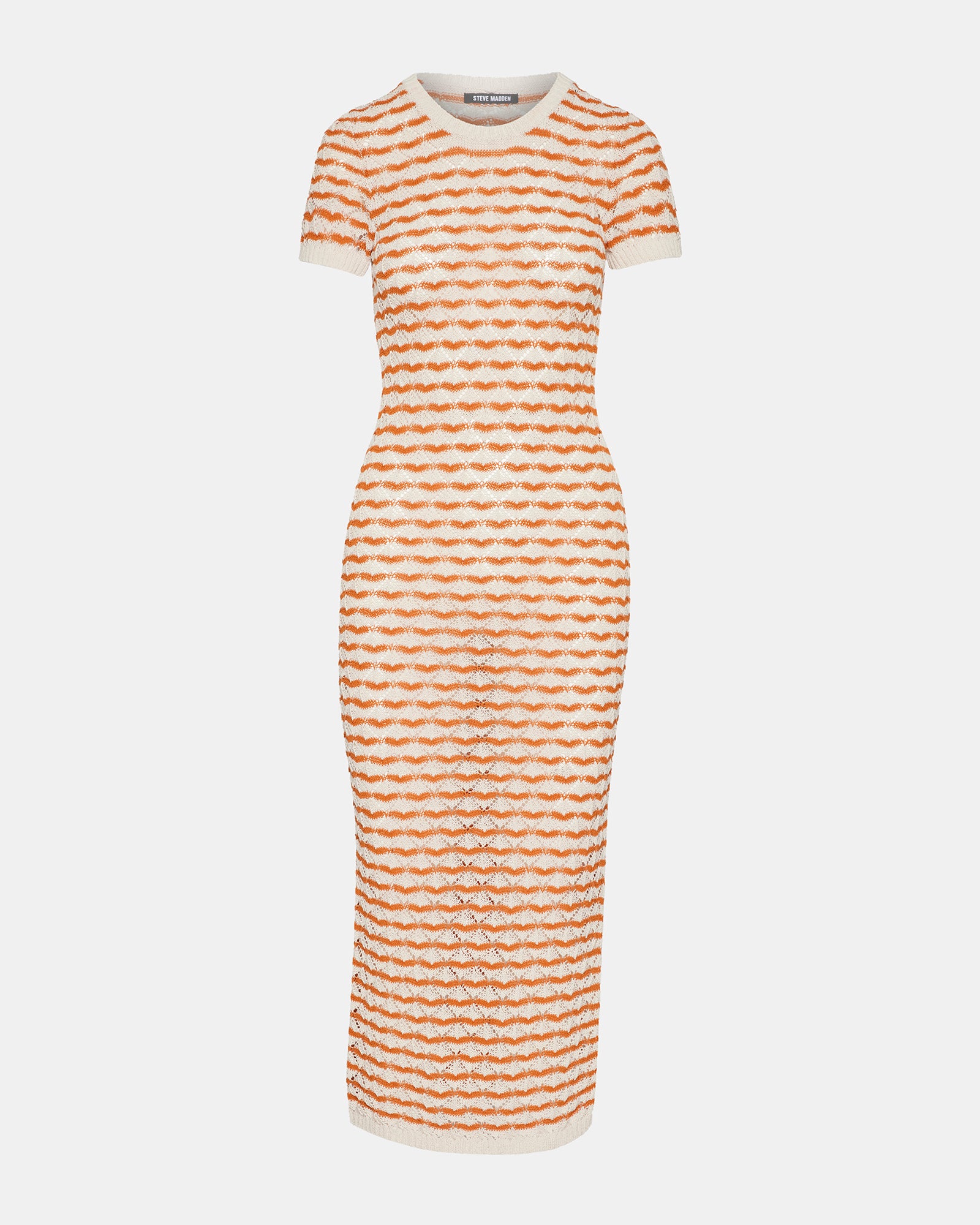 Side angle showing the slit detail of the bodycon sweater maxi dress