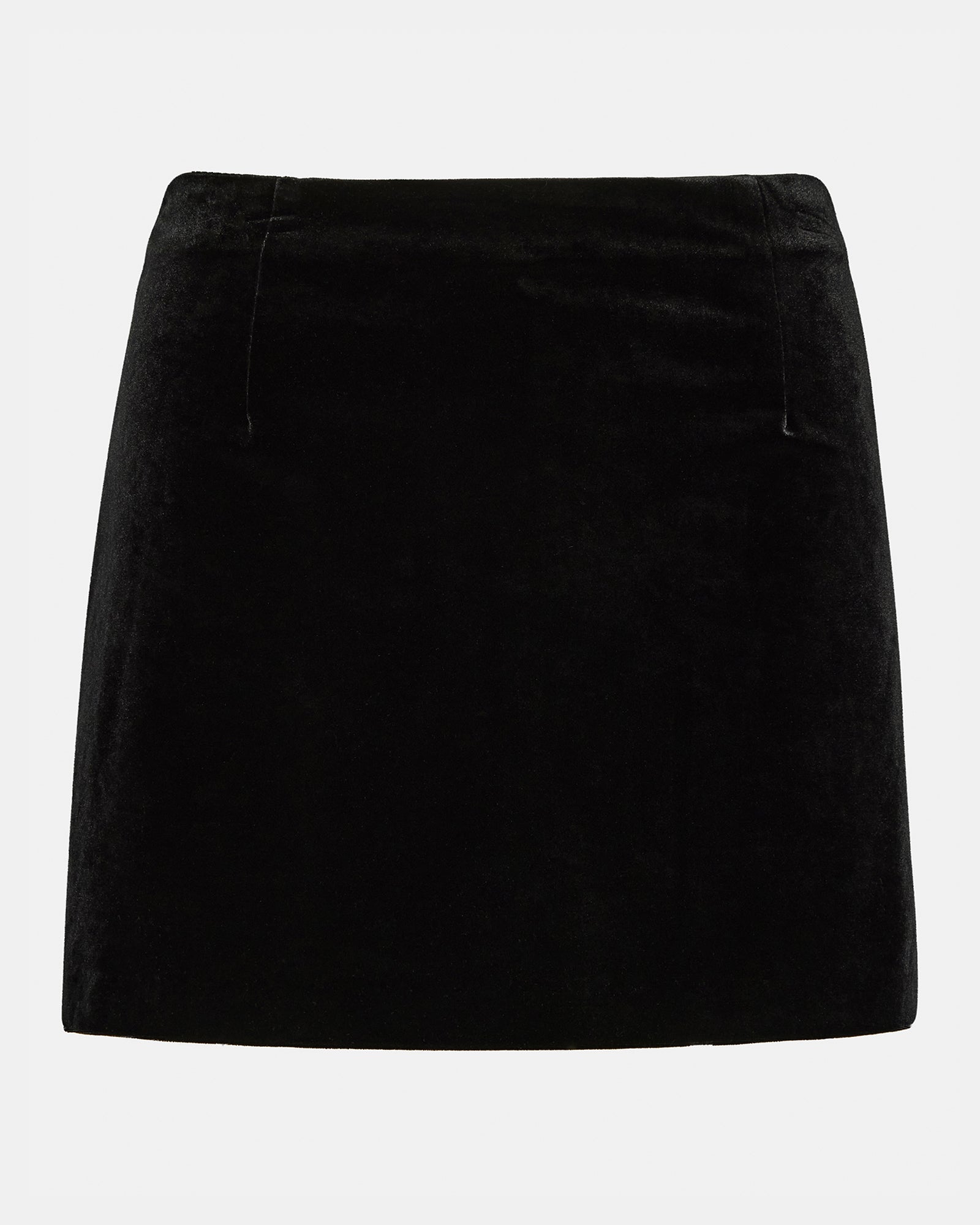 Back view of mini skort showing zipper detail and tailored fit