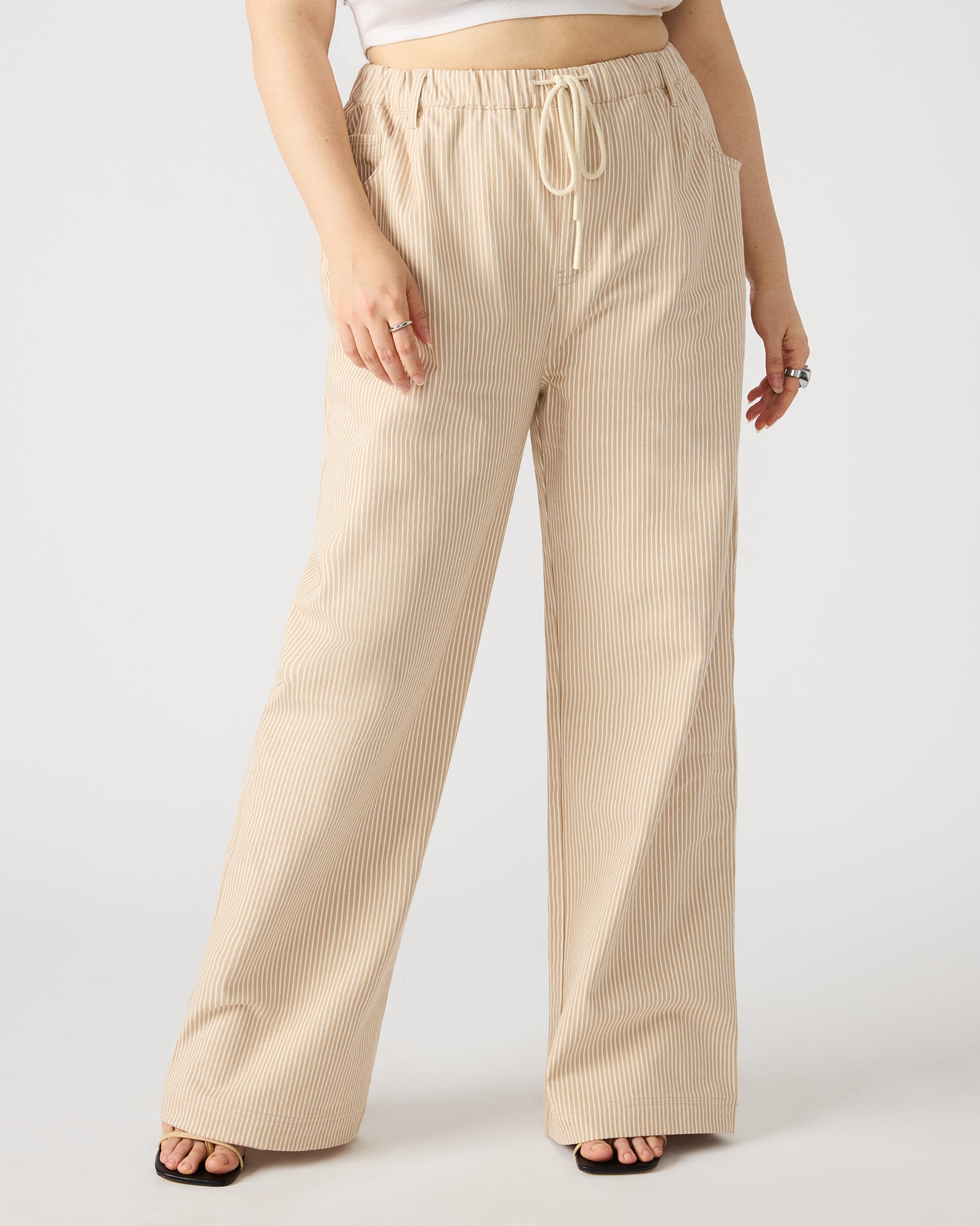 Back view showcasing relaxed fit of wide leg yoga pants alternative