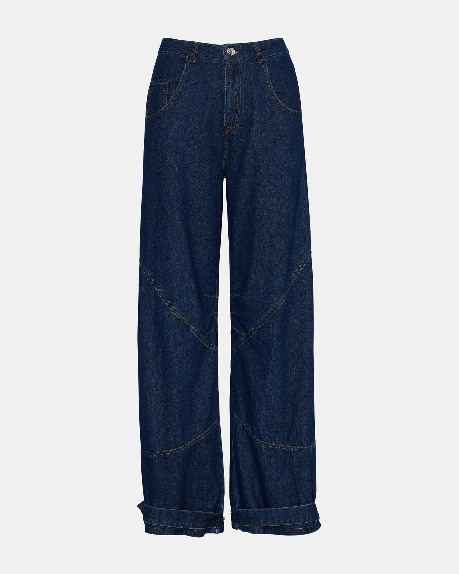 Back view of the baggy jeans showing pocket details and relaxed fit.