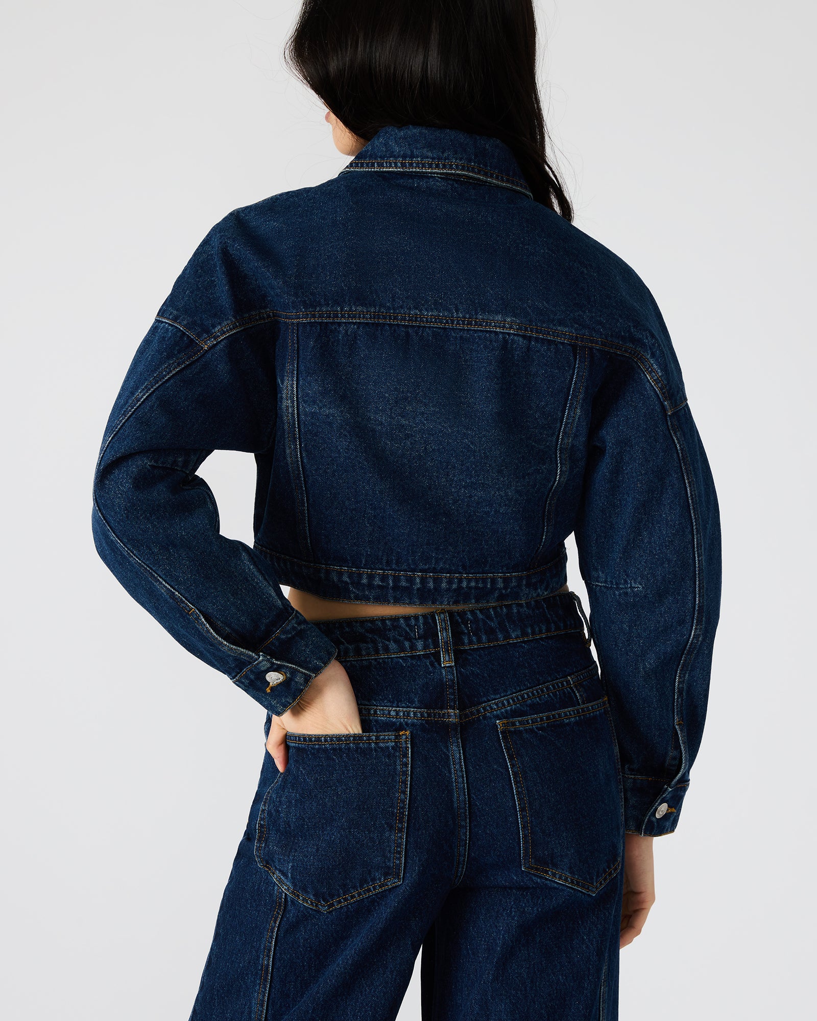 Brixton denim jacket men wearing unbuttoned over white tee