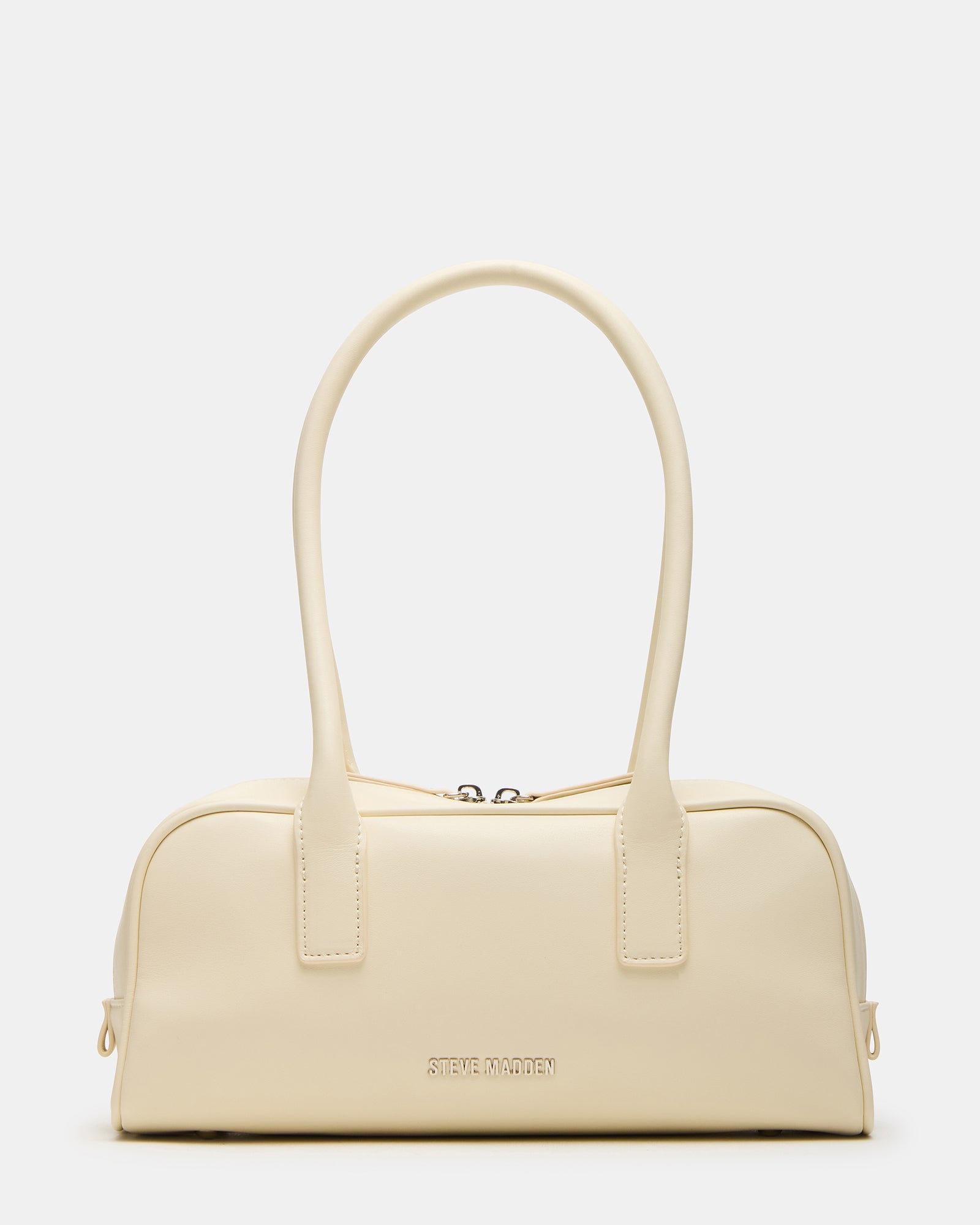 Interior view of the minimalist shoulder bag, highlighting the organizational pouch and spacious design.