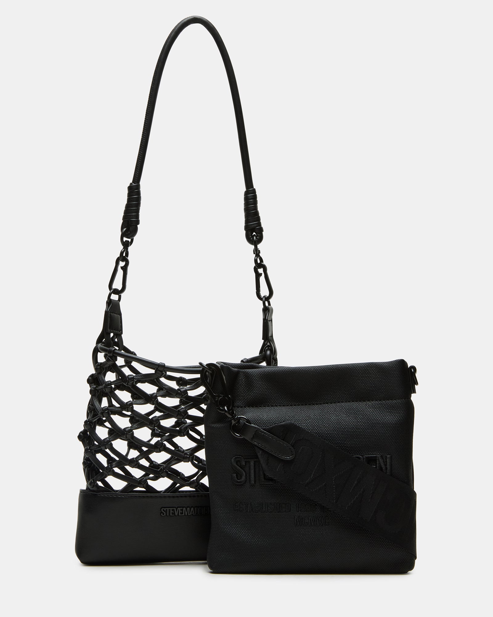 Lifestyle shot of stylish handbags in use during LA weekend outing