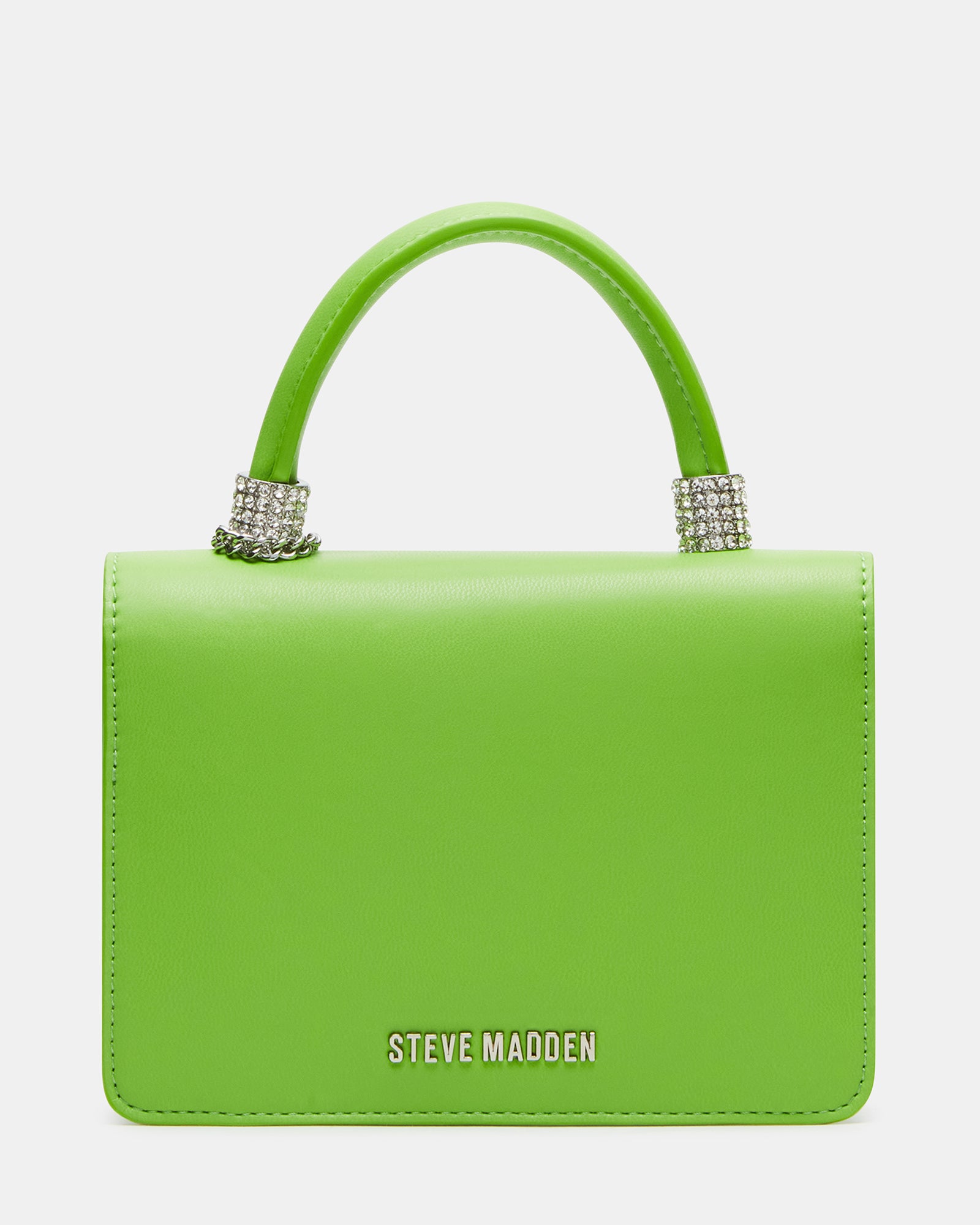 Coach mini handbag-style side profile showing strap and interior wall pocket.