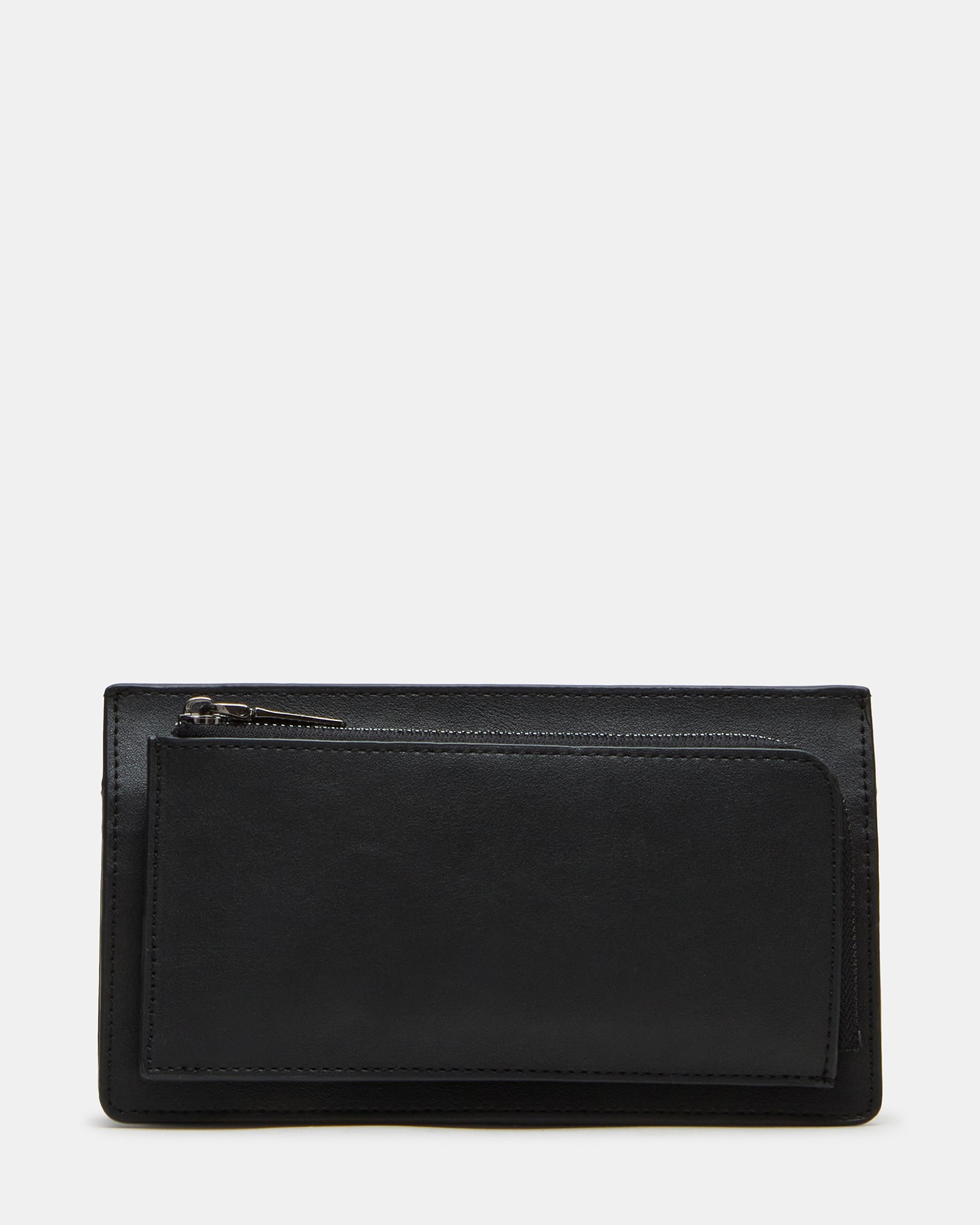 Side view of the wristlet wallet highlighting its compact design.