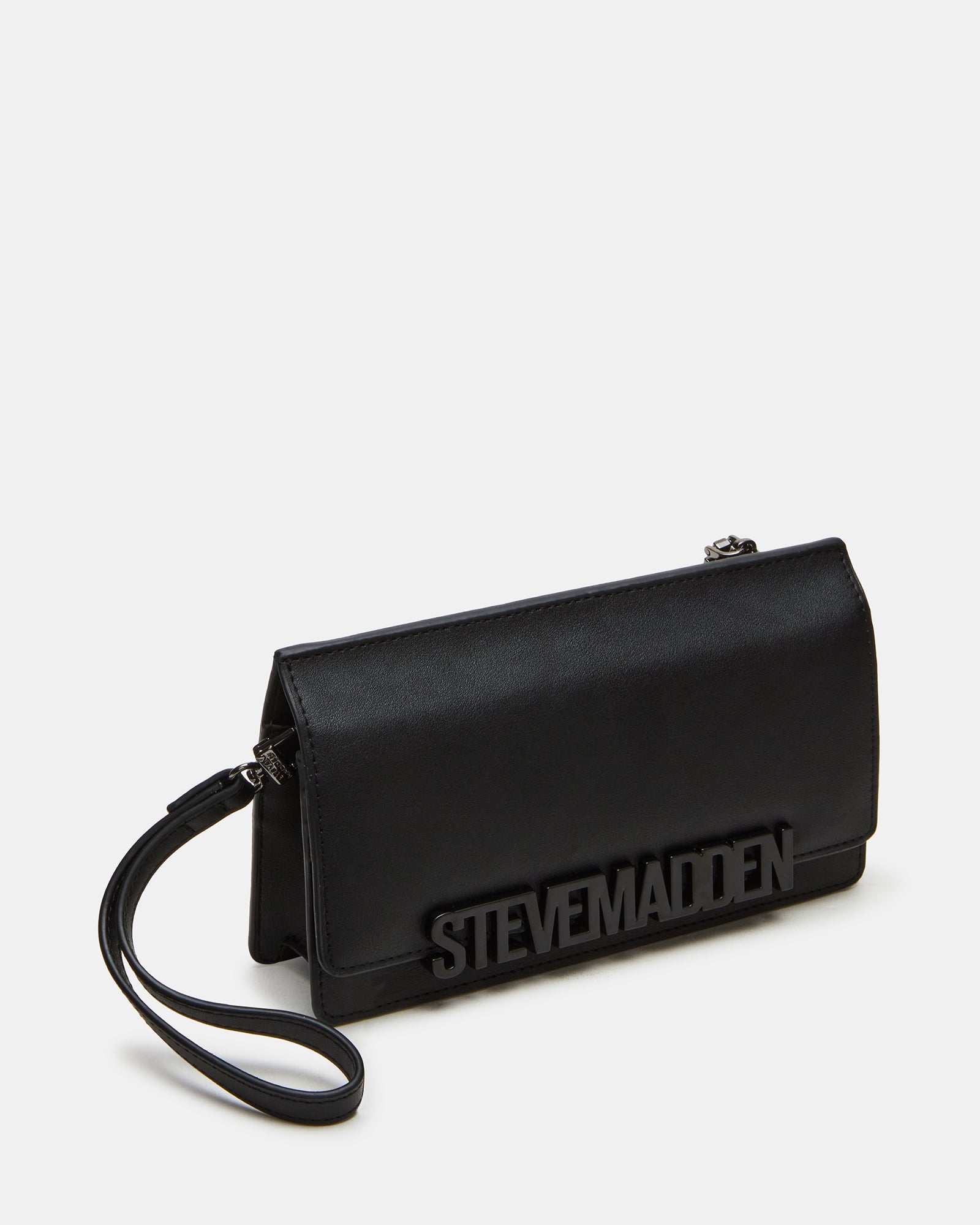 Lifestyle image of the black wallet being used at a trendy café.