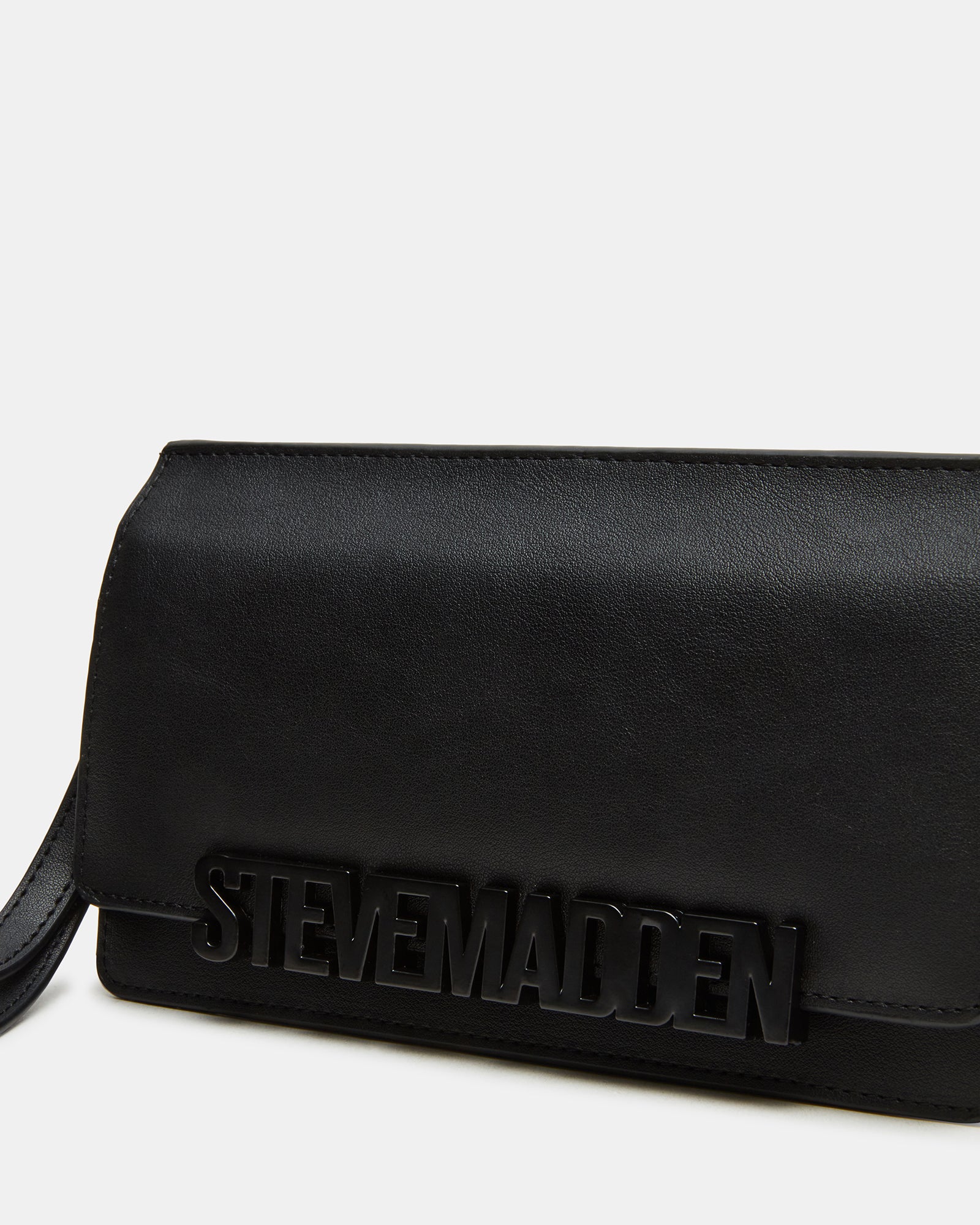 Side view of the wristlet wallet highlighting its compact design.