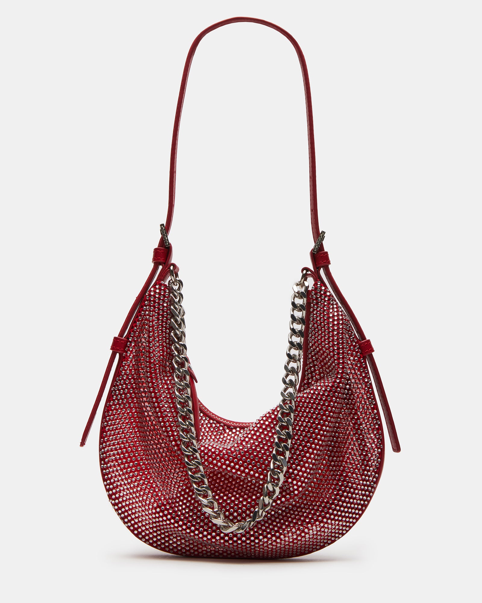 Front view of Dreamin Bag with see-through mesh and crystal details, ideal for evening wear