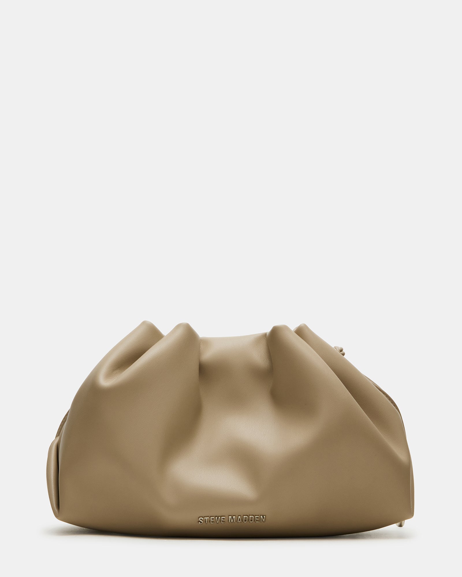 Interior view of the Emmy Taupe clutch with card slot