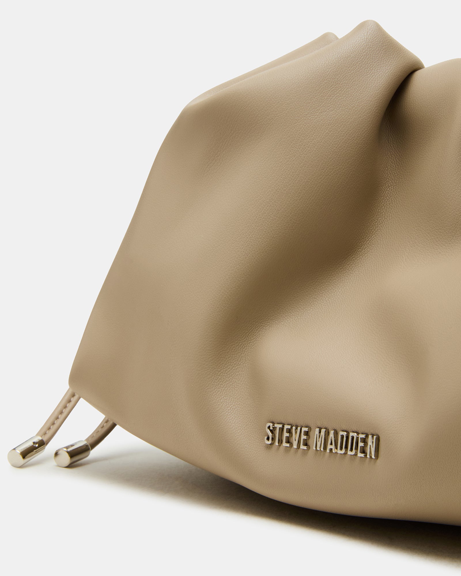 Interior view of the Emmy Taupe clutch with card slot