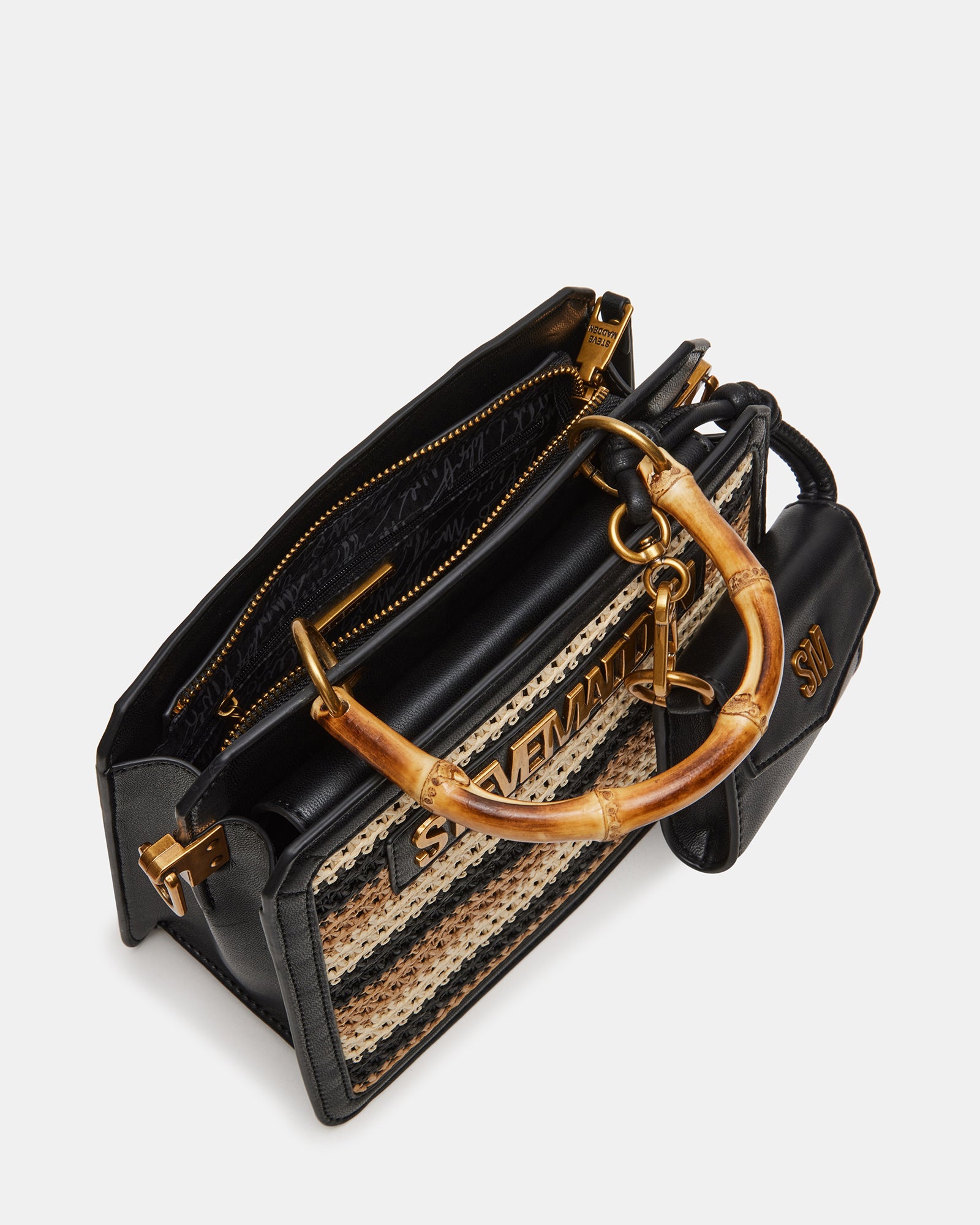 Versatile Evelyn beach bag displayed with detachable crossbody strap.