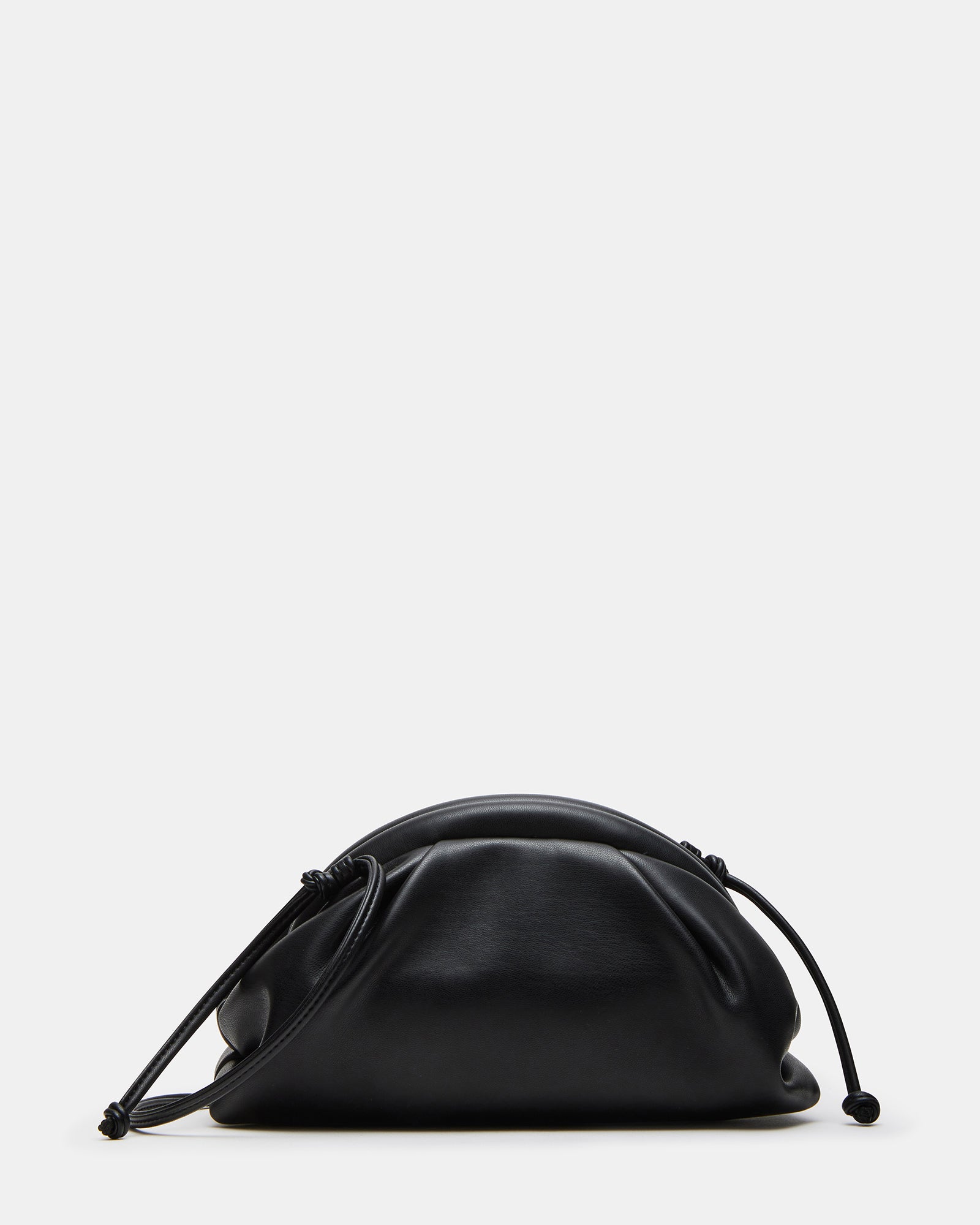 Hailee crossbody bag worn over the shoulder, showcasing its sleek black design