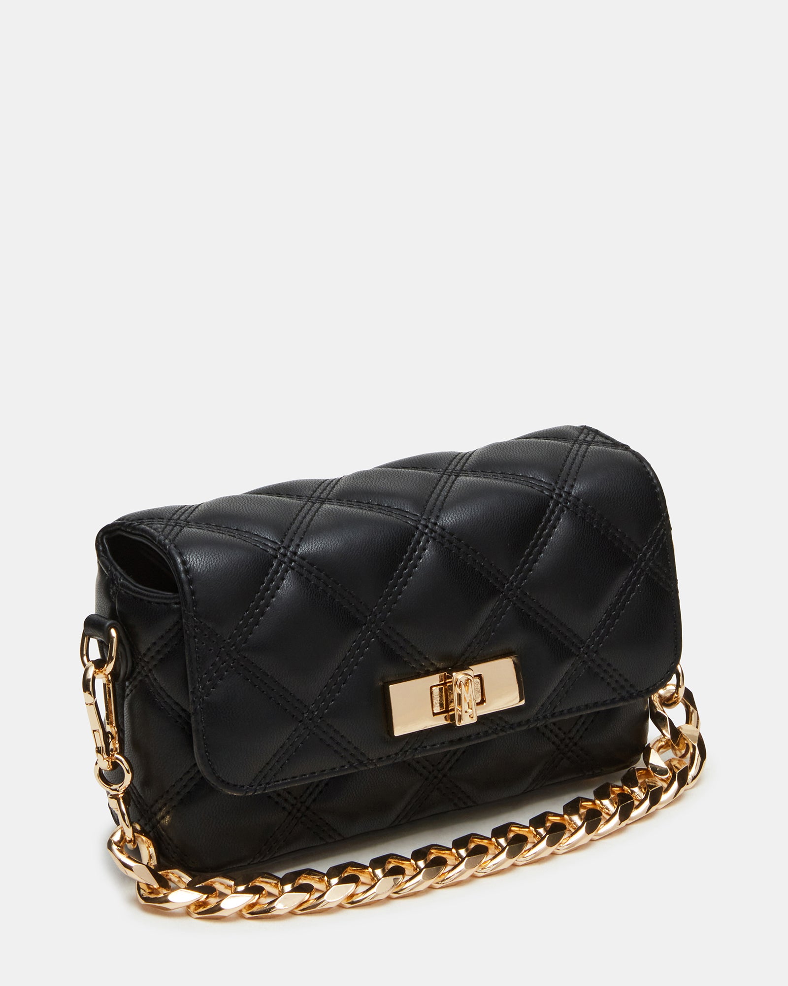 Front view of the Havens Quilted Crossbody Bag showcasing its elegant design.