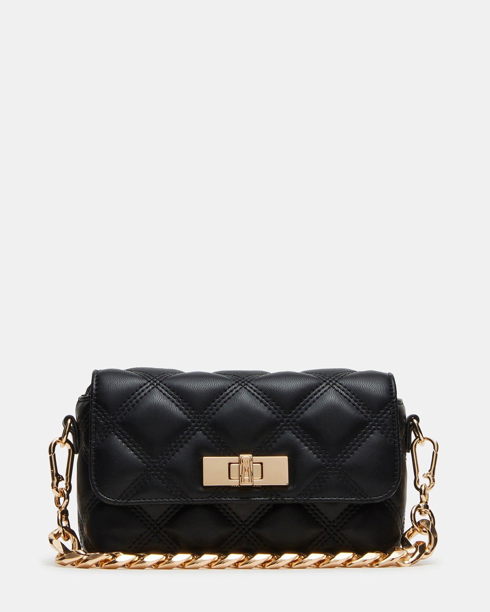 Front view of the Havens Quilted Crossbody Bag showcasing its elegant design.