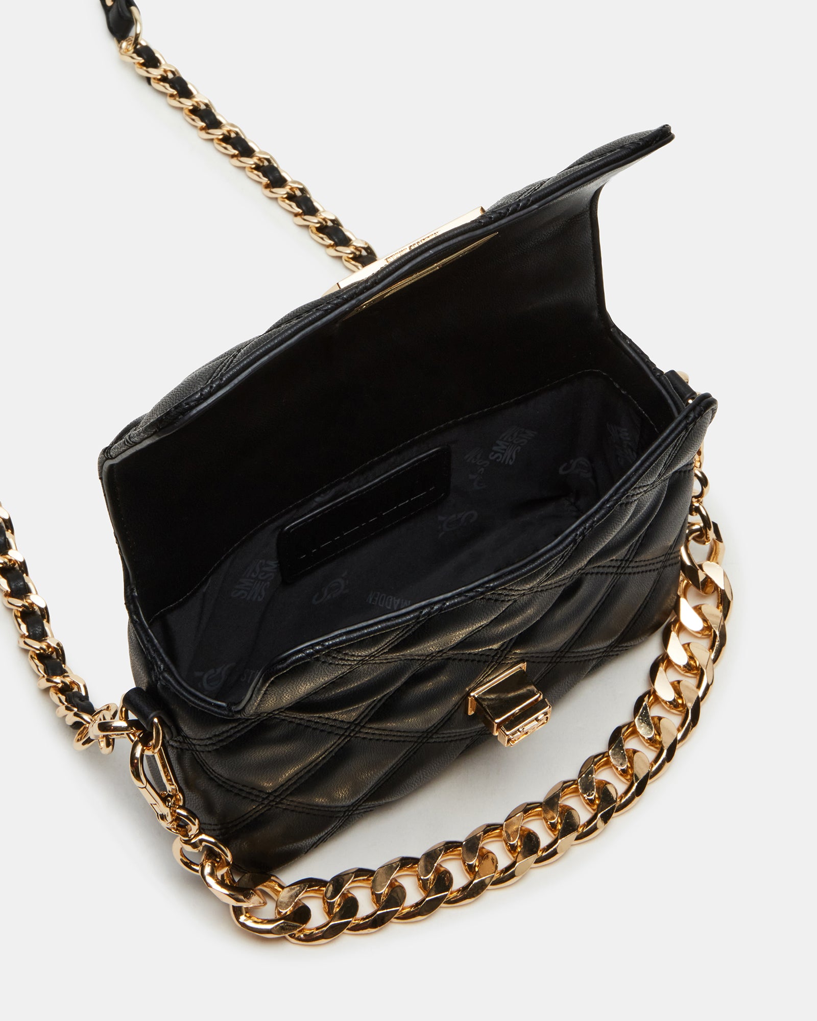 Side angle of the Havens bag highlighting the adjustable chain strap.