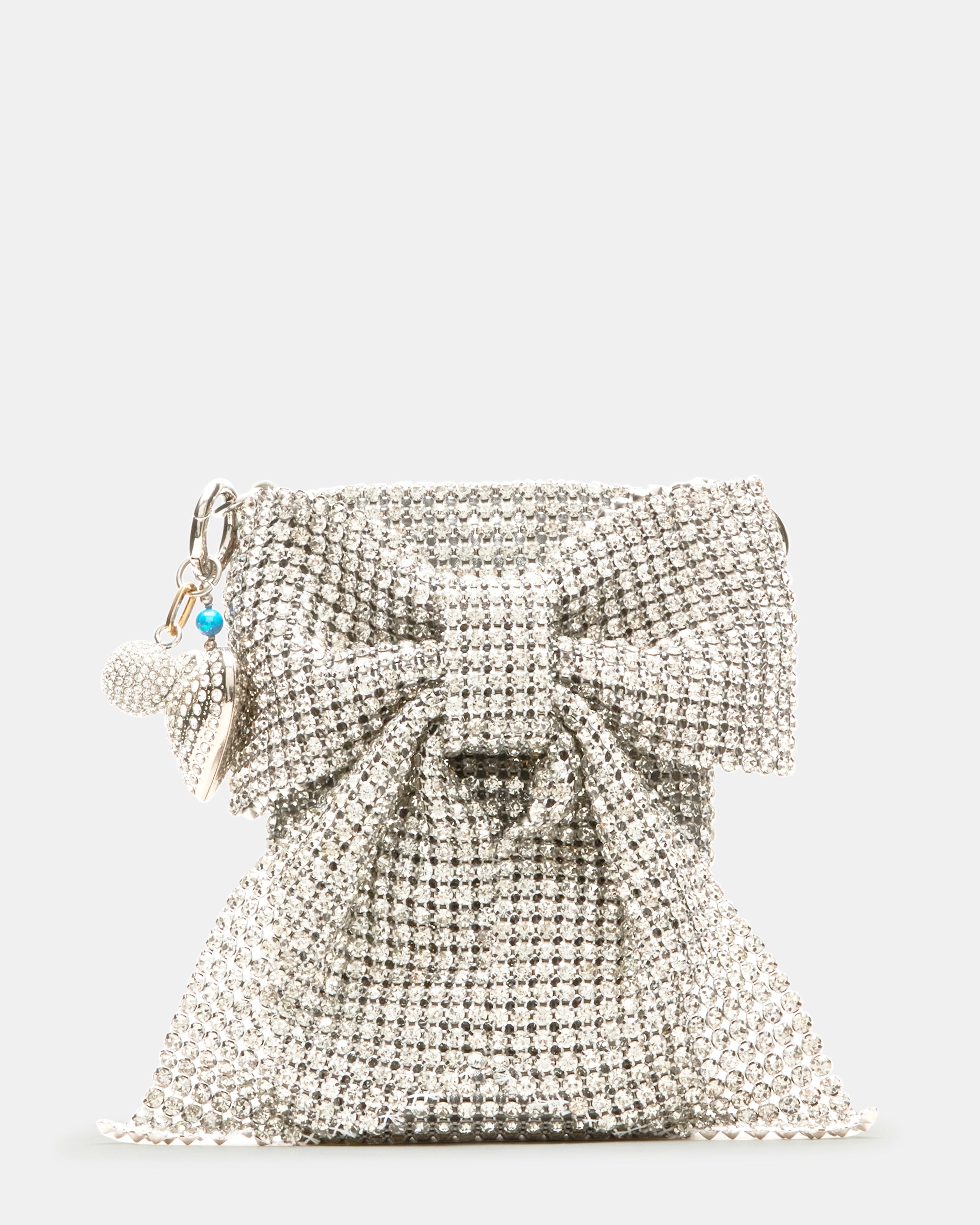 Close-up of the sparkling rhinestone embellishments on the bag.