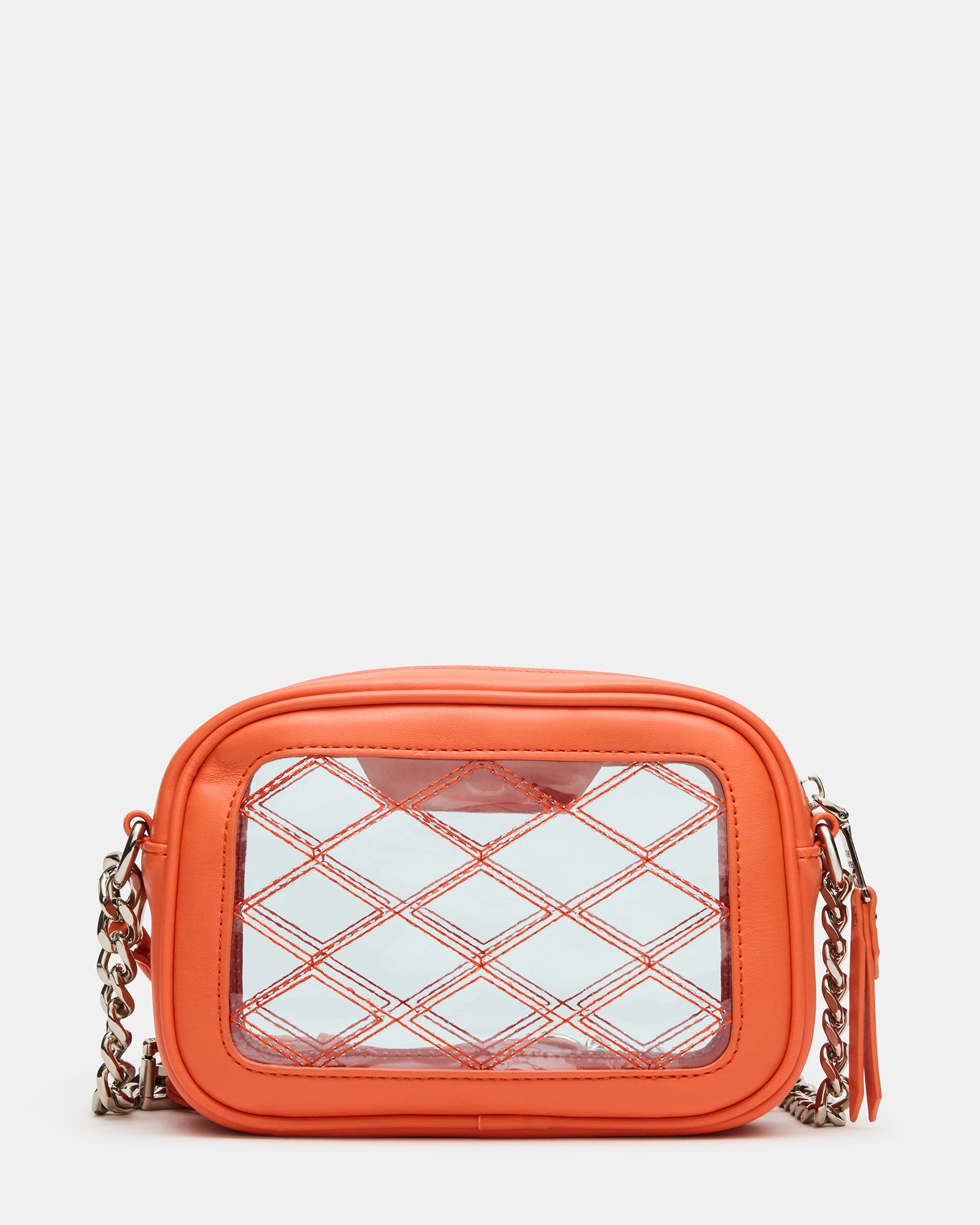 Detailed view showcasing the quilted stitching and matte hardware.