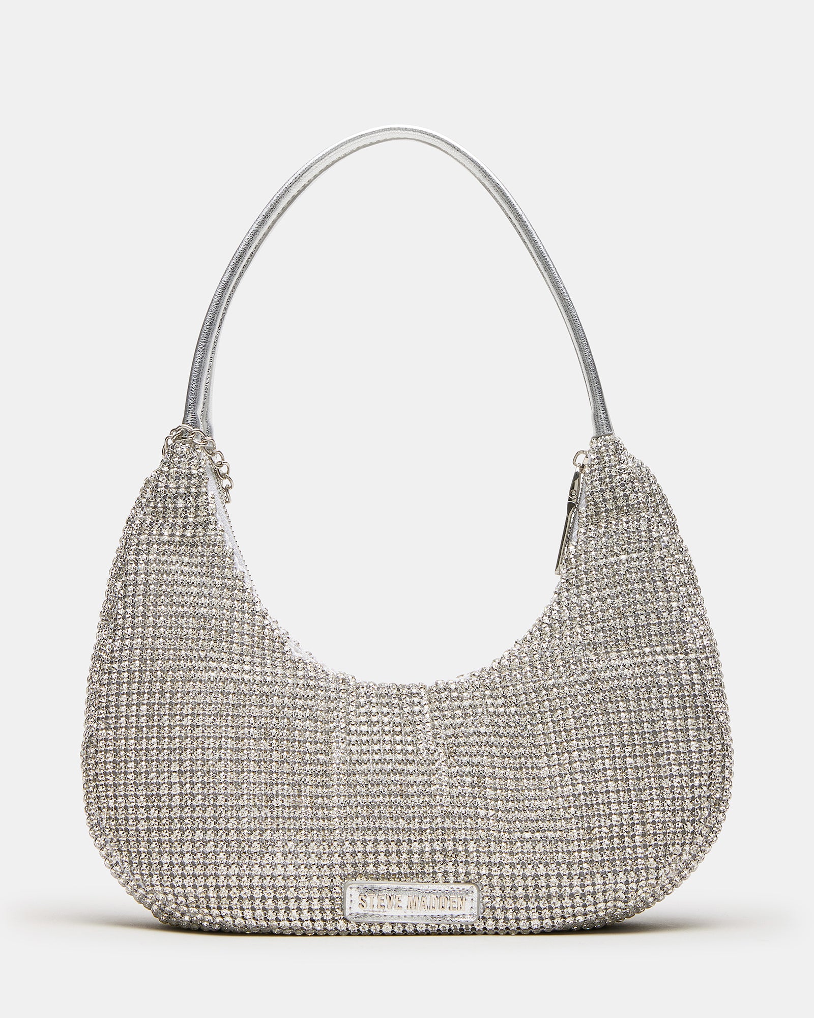 Rhinestone Glam Shoulder Bag worn as a stylish accessory