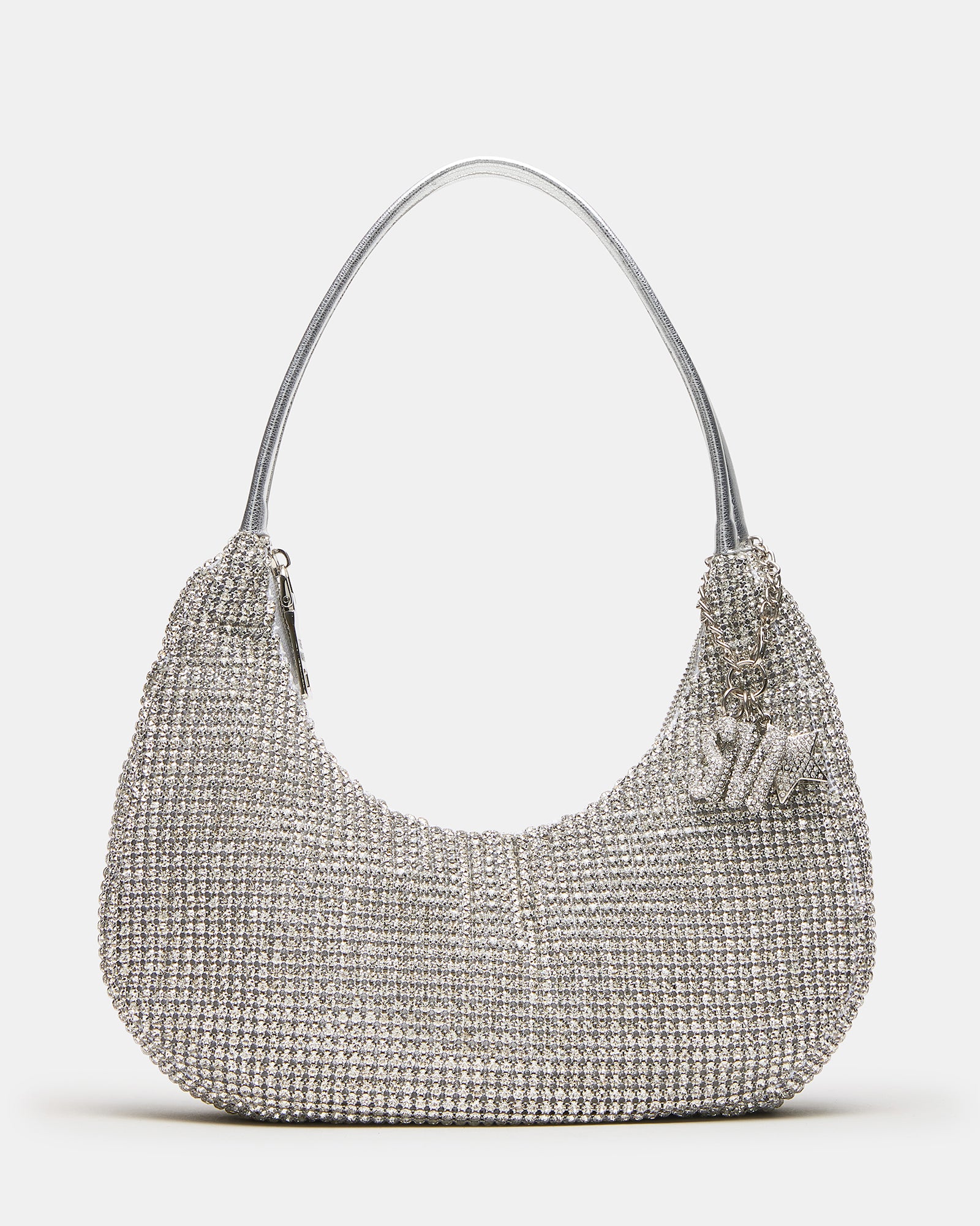 Rhinestone Glam Shoulder Bag displayed with a star charm