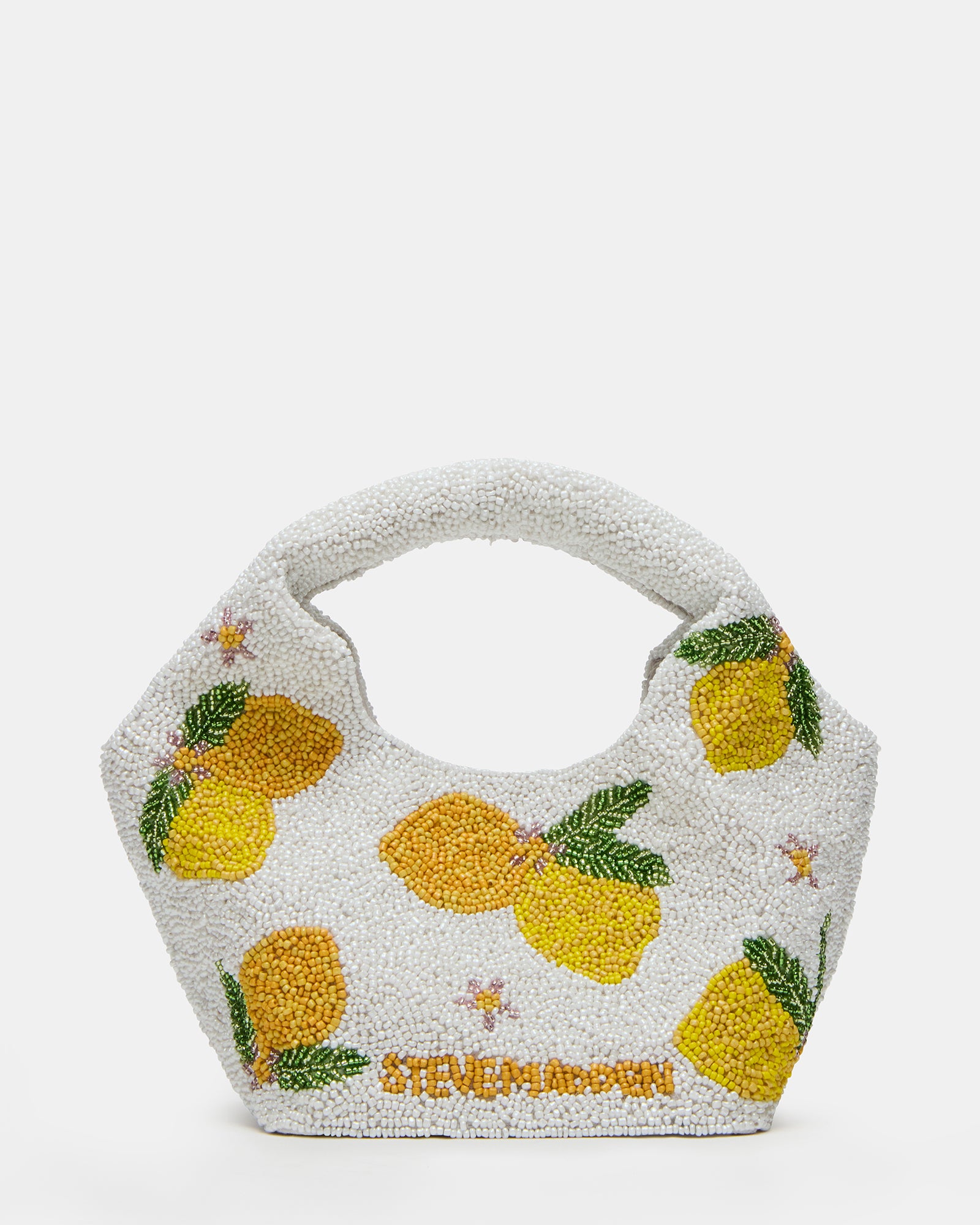 Kinsley mini bag displayed with a smartphone to show size compatibility.
