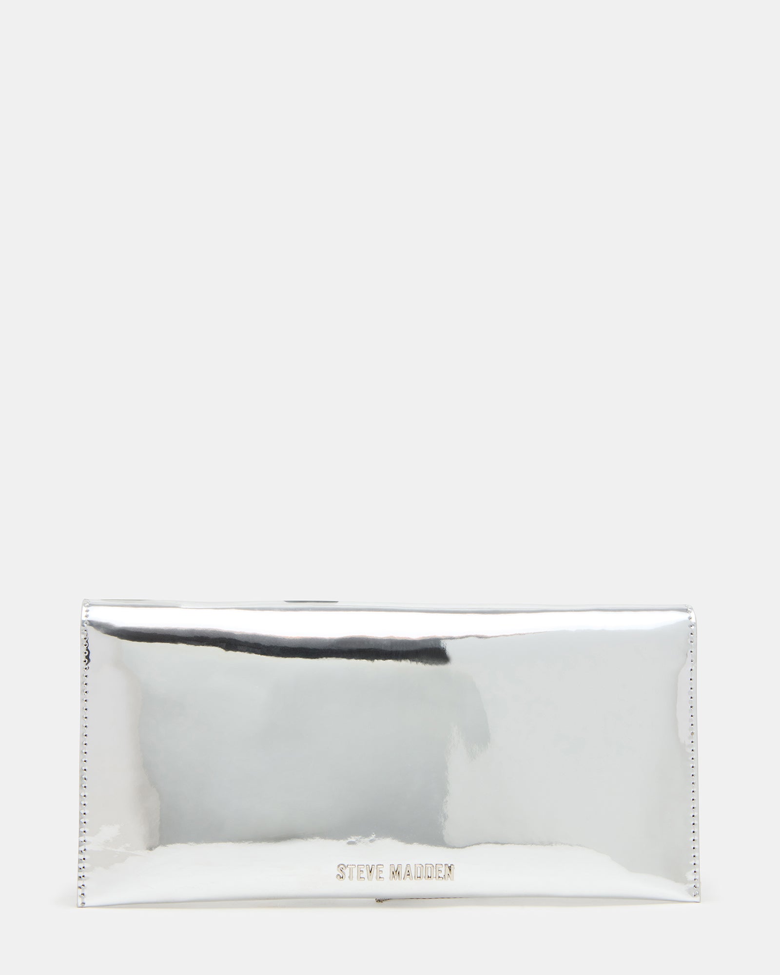 Stylish evening clutch bag with magnetic snap closure and spacious interior
