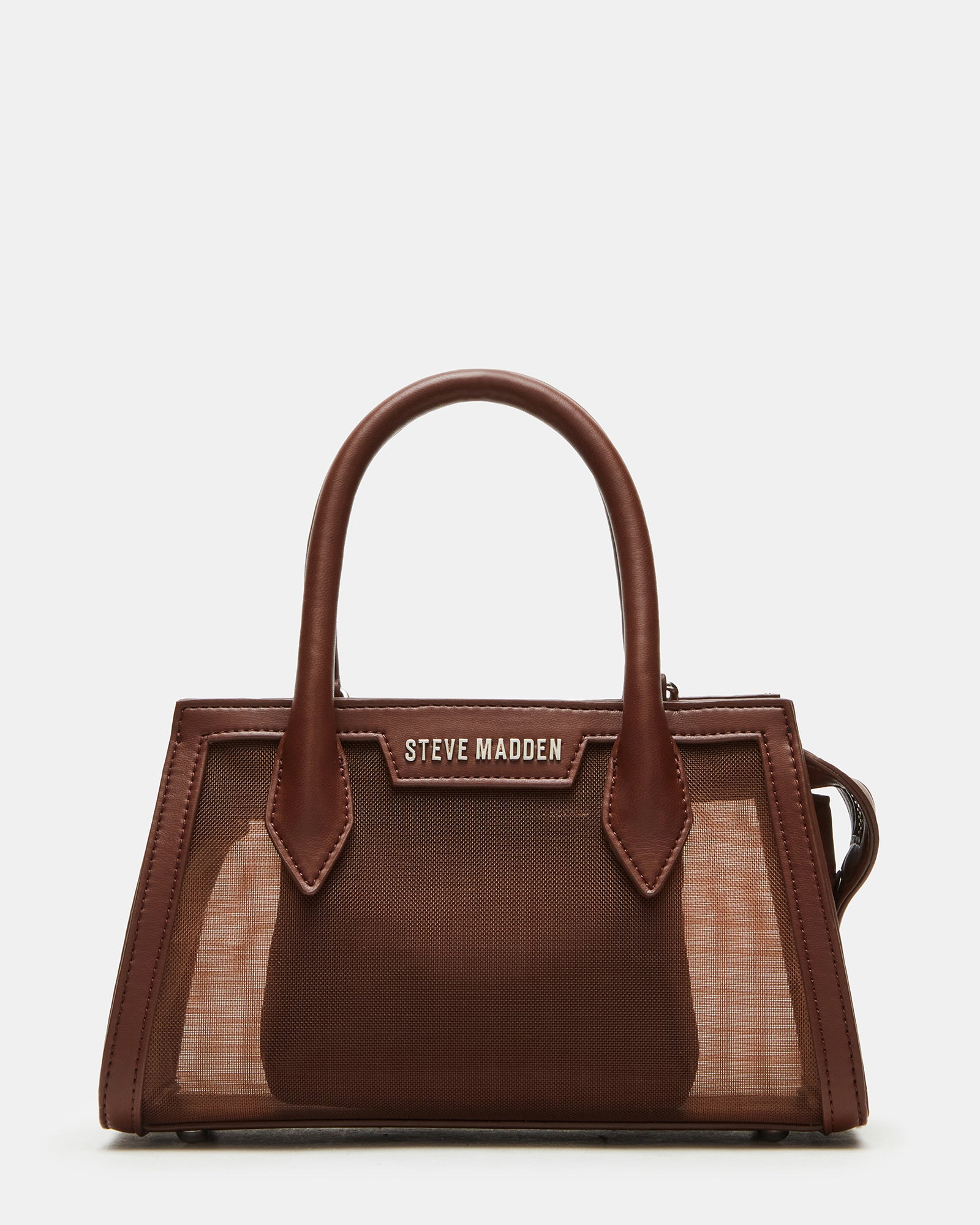 Front view of the Peachy mini tote bag showcasing its unique mesh design.