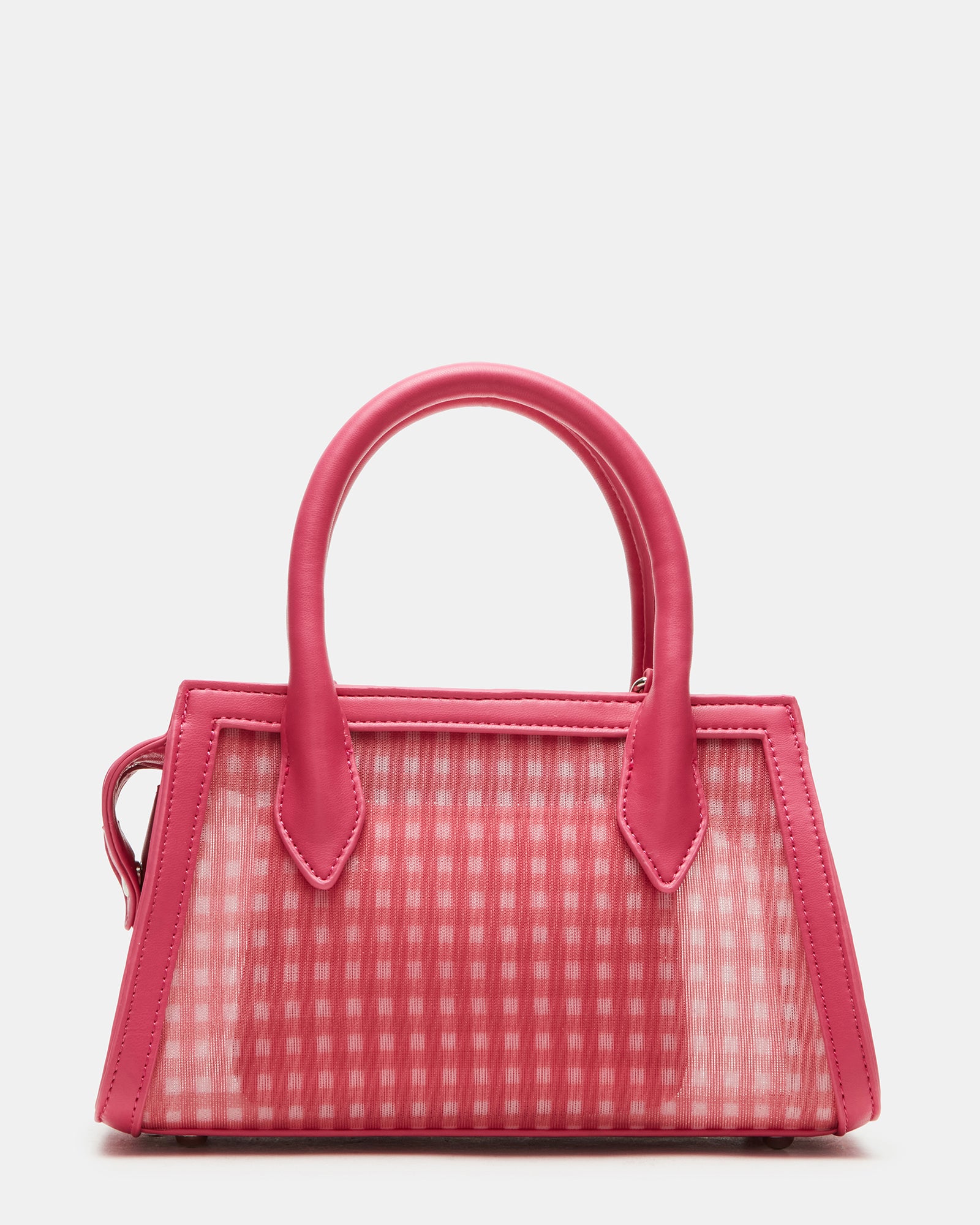 Mini handbag black strap variant shown next to included pouch