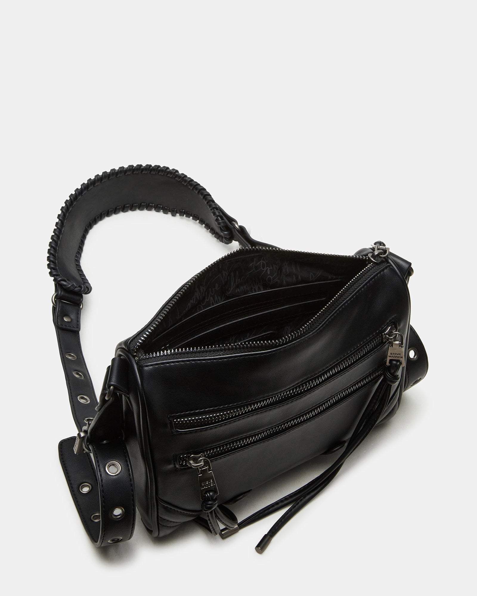 Side angle of the Rigby bag highlighting its adjustable strap.