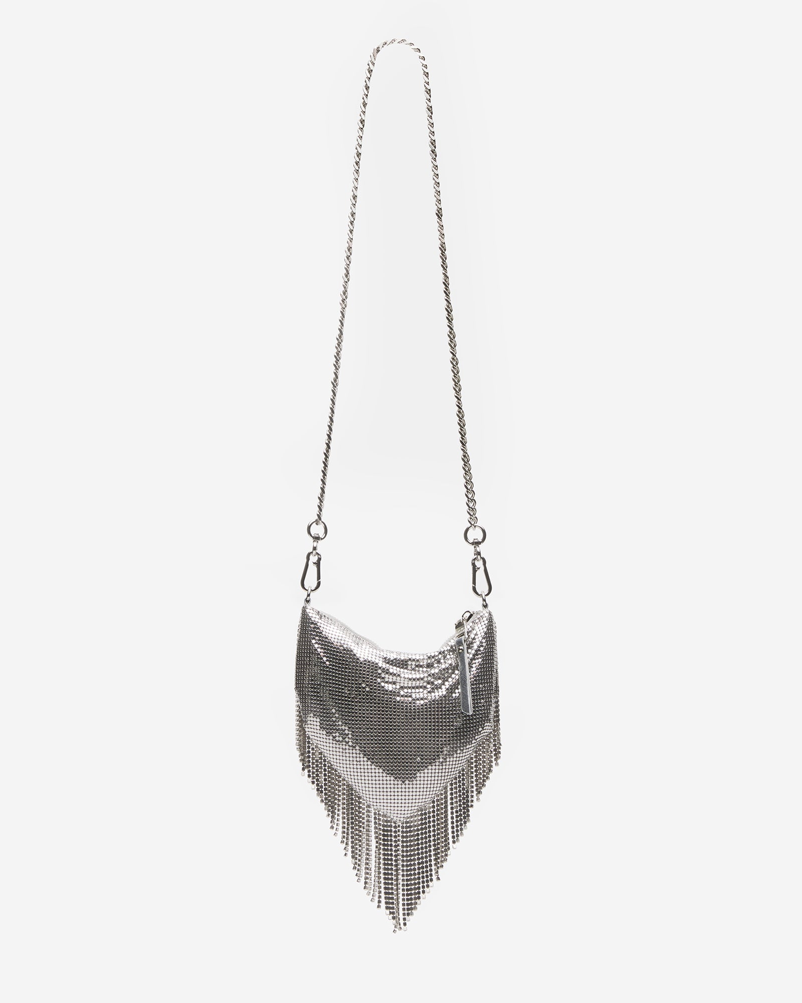 Model wearing the rhinestone crossbody bag for a night out.