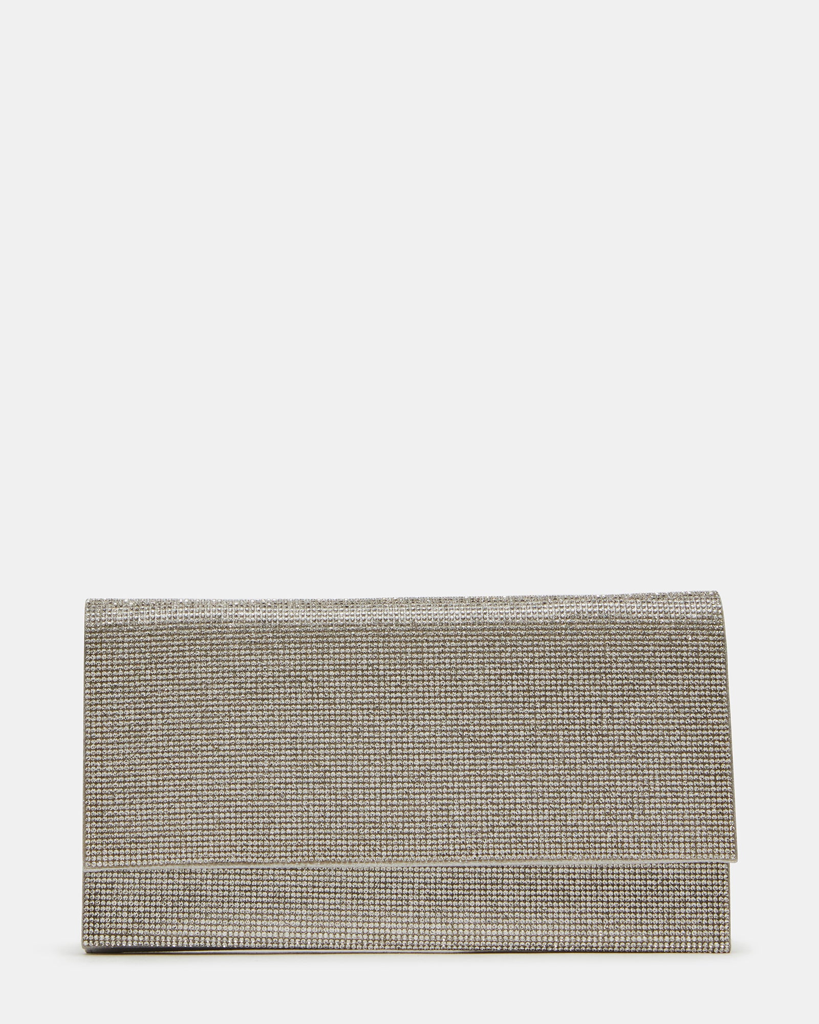 Elegant rhinestone clutch with chain strap for a night out.