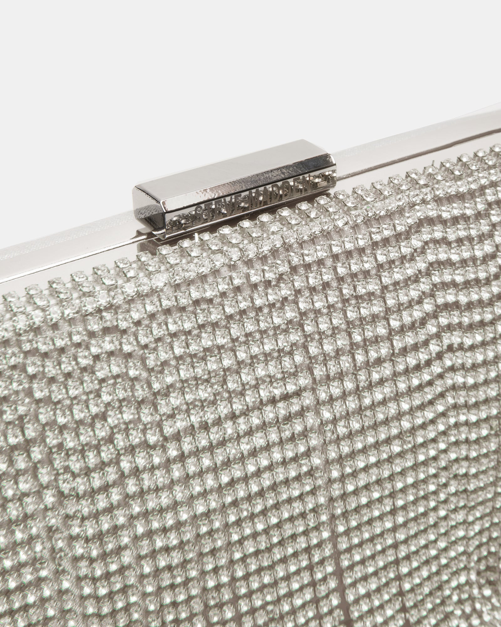 Model wearing the rhinestone crossbody bag during a night out.