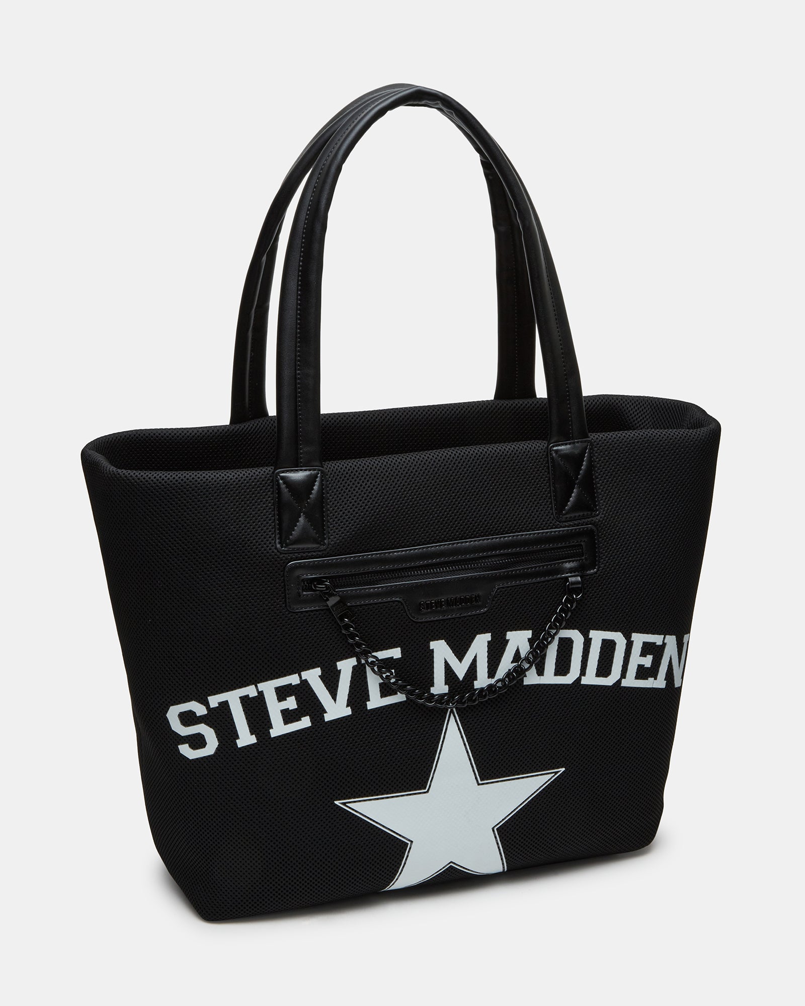 Side view of black on the shoulder bags showcasing slim design and city-friendly strap drop.