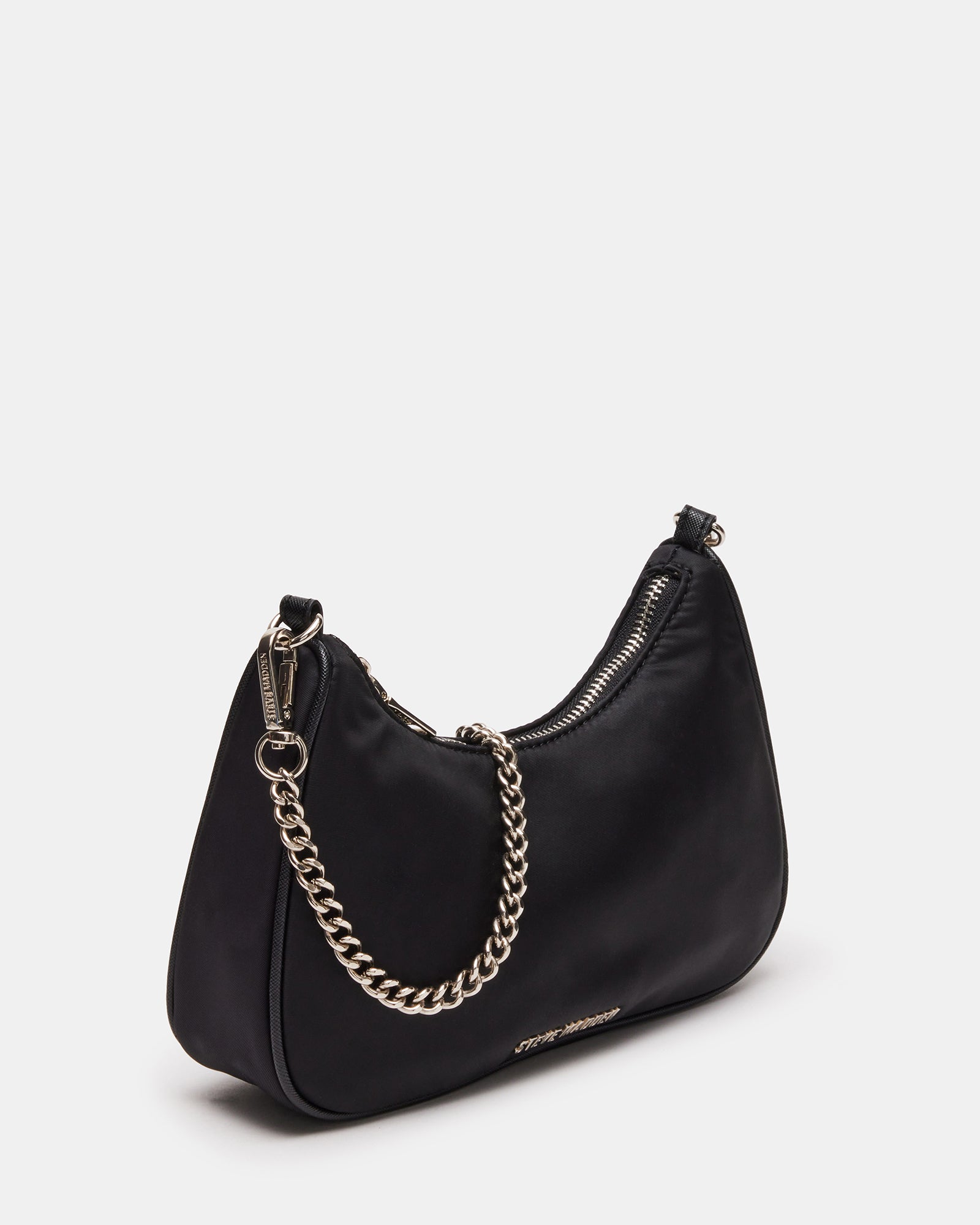 Functional nylon purse in black, ideal for carrying essentials.