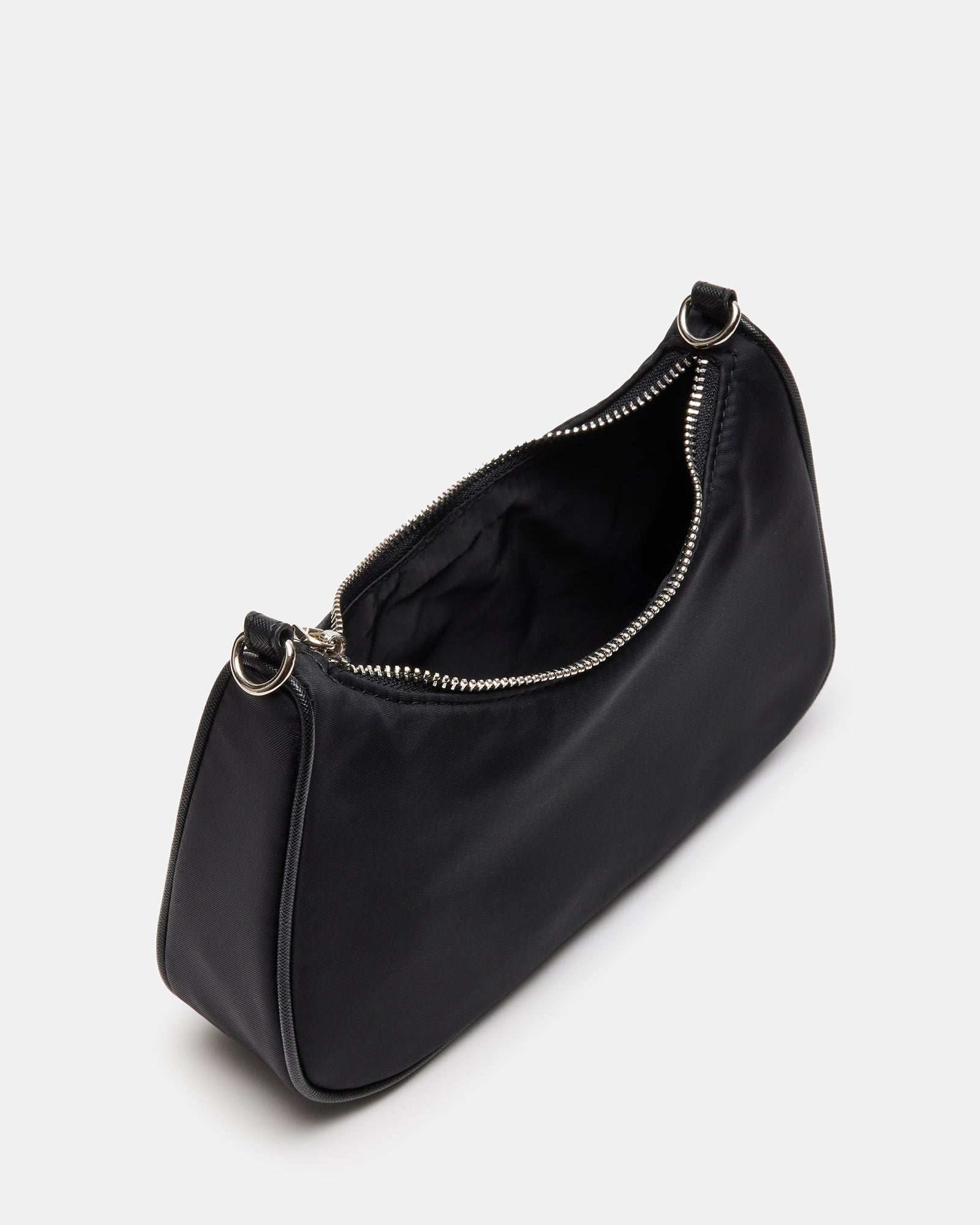Functional nylon purse in black, ideal for carrying essentials.