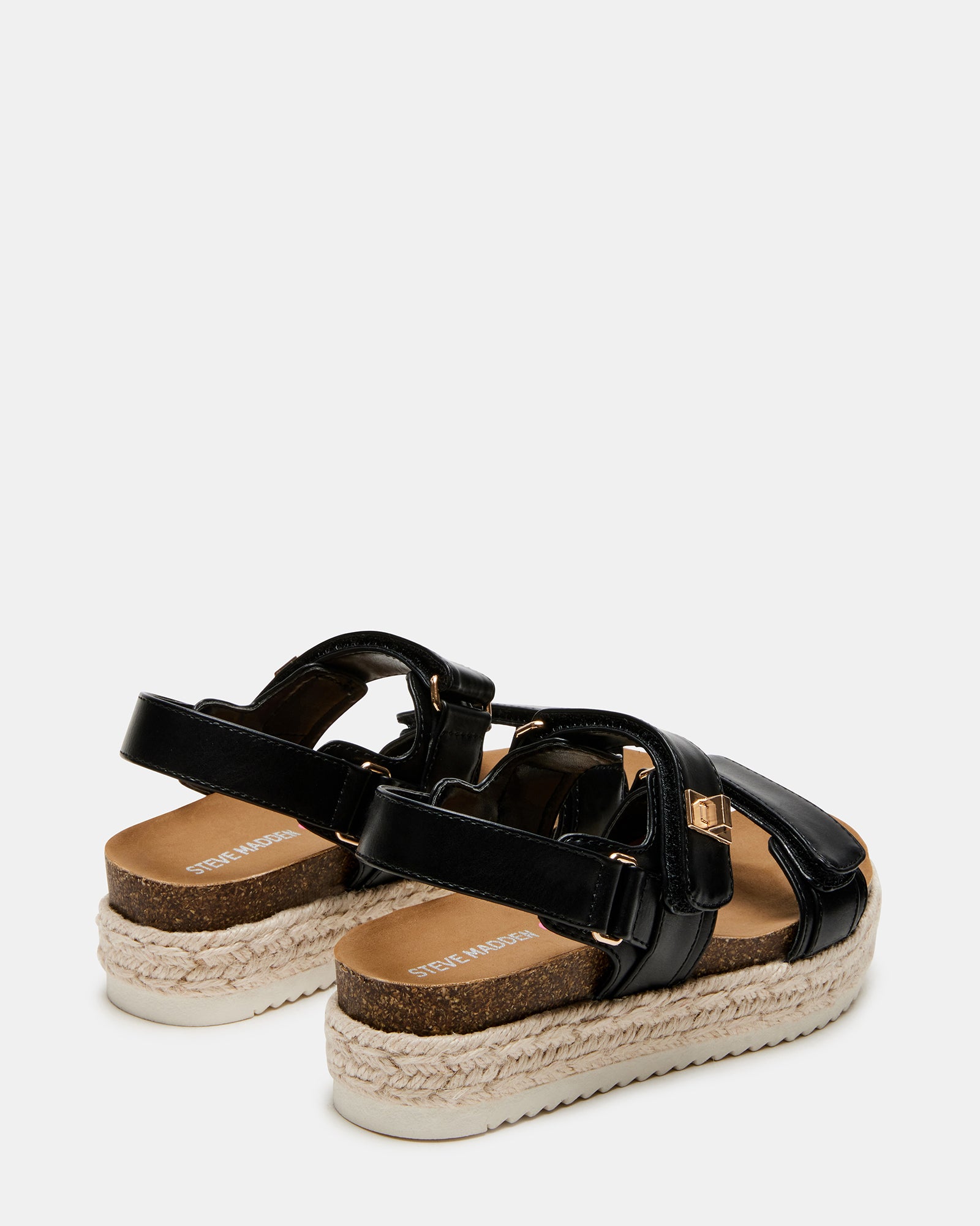 Close-up of adjustable straps on kids flatform sandals, suitable for daily wear