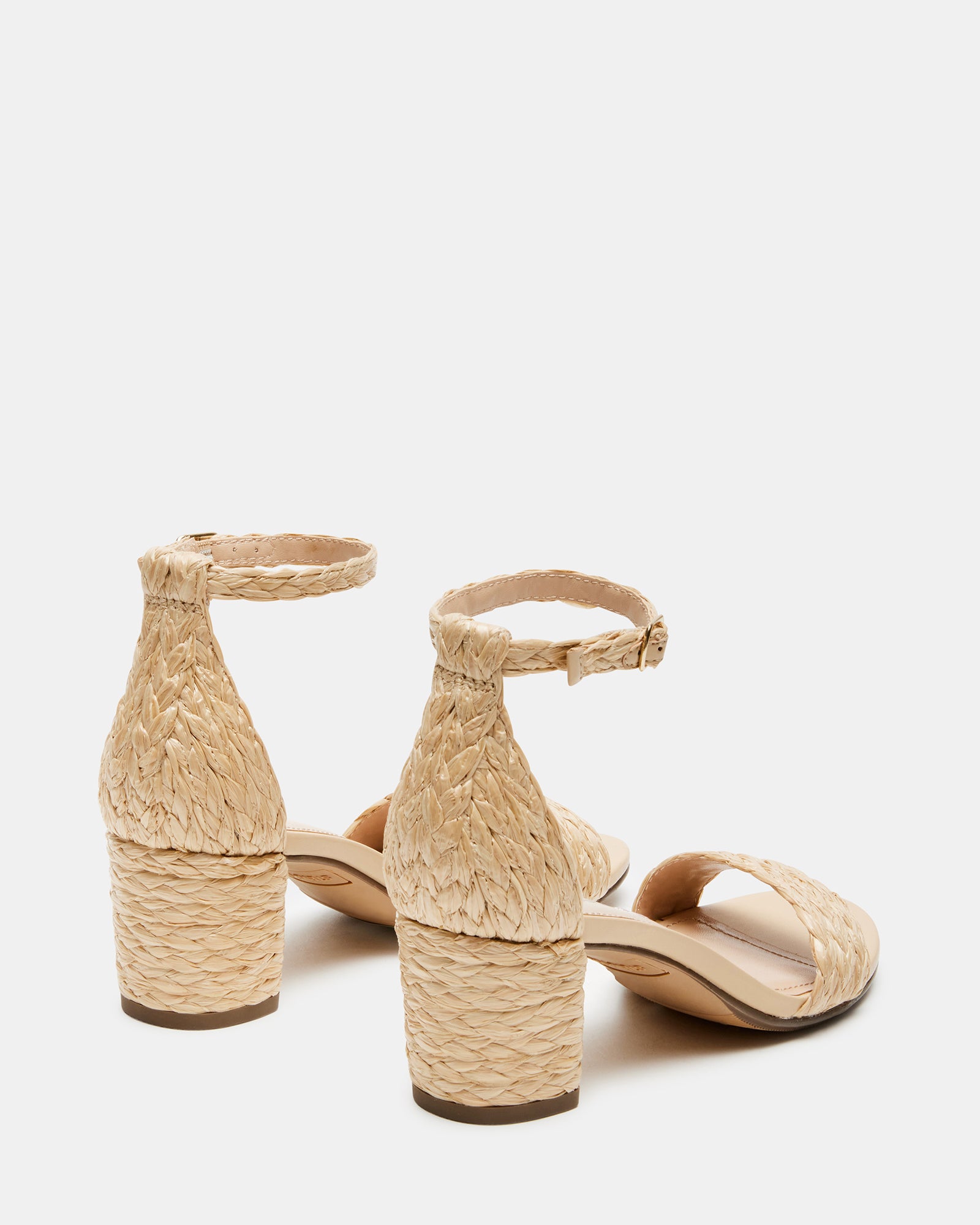 Top view of ankle-strap black block heel sandals for kids