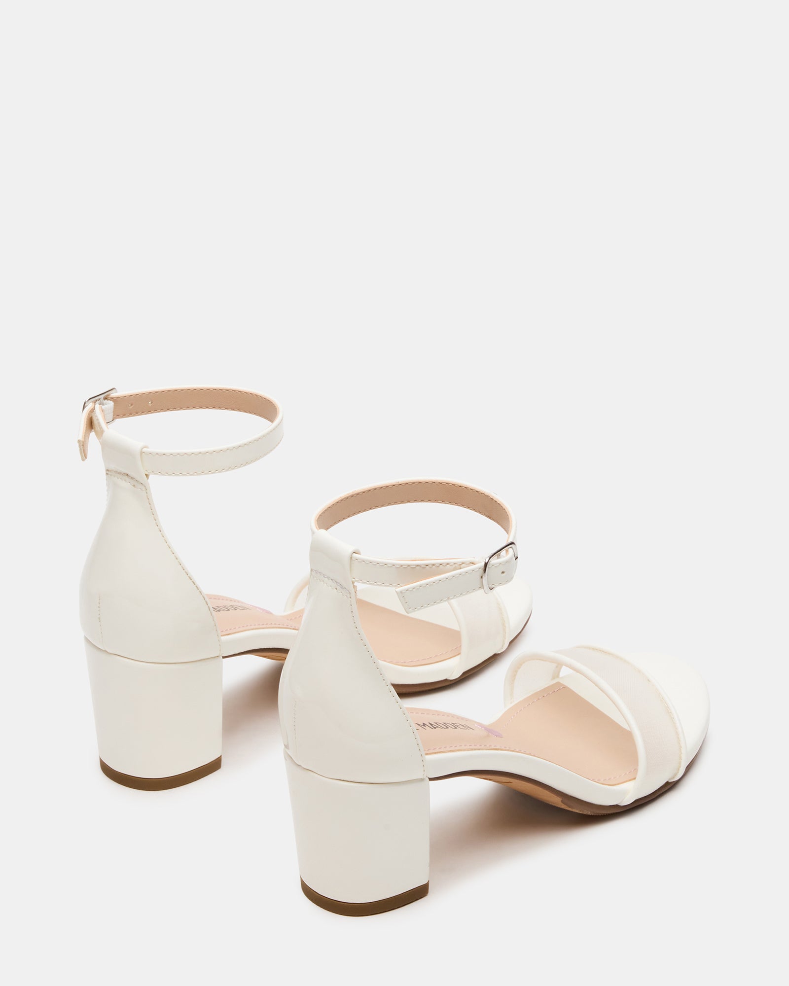 Side angle showing the 2-strap design and buckle closure on childrens dress shoes