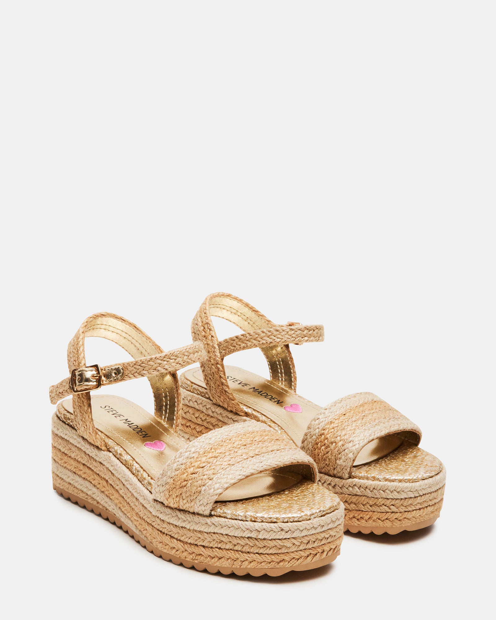 Close-up of Cleo Kids Sandals highlighting raffia upper material.
