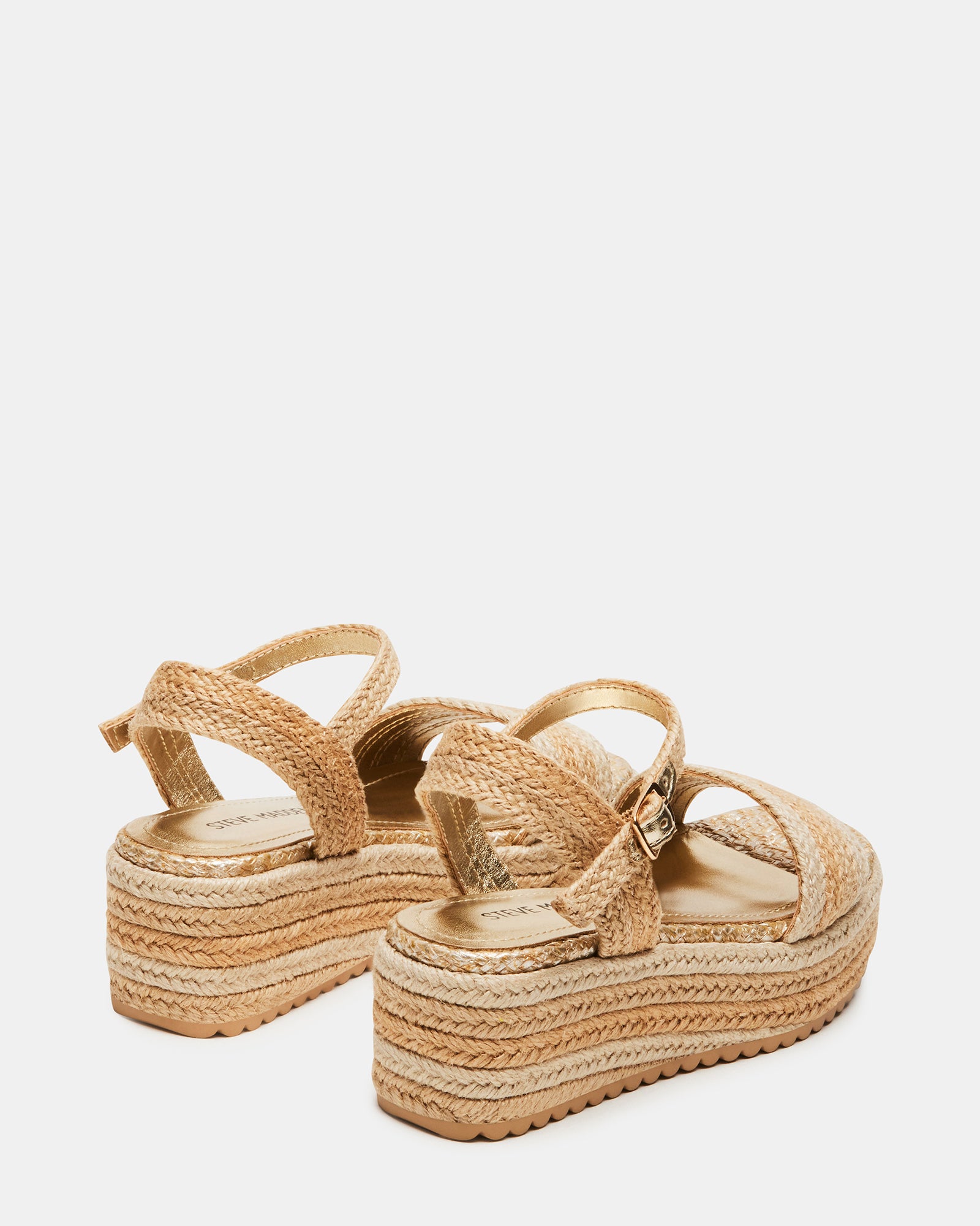 Close-up of Cleo Kids Sandals highlighting raffia upper material.
