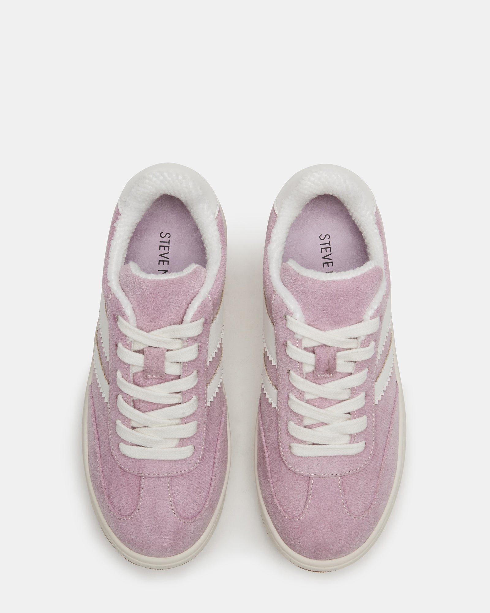 Side view of Field Pink youth sneakers designed for kids.