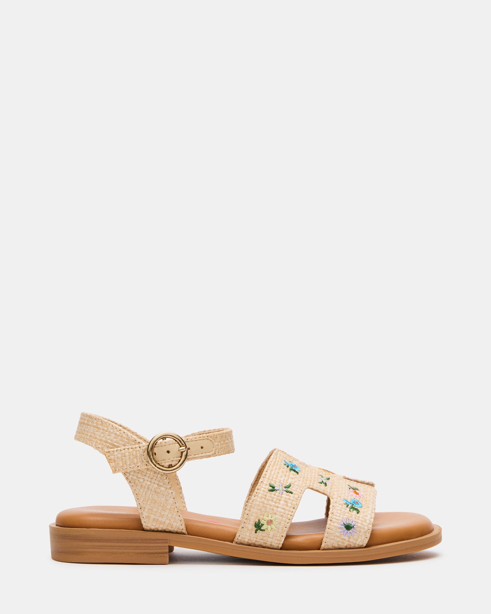 Haydlyn floral kids sandals from front, showing star details